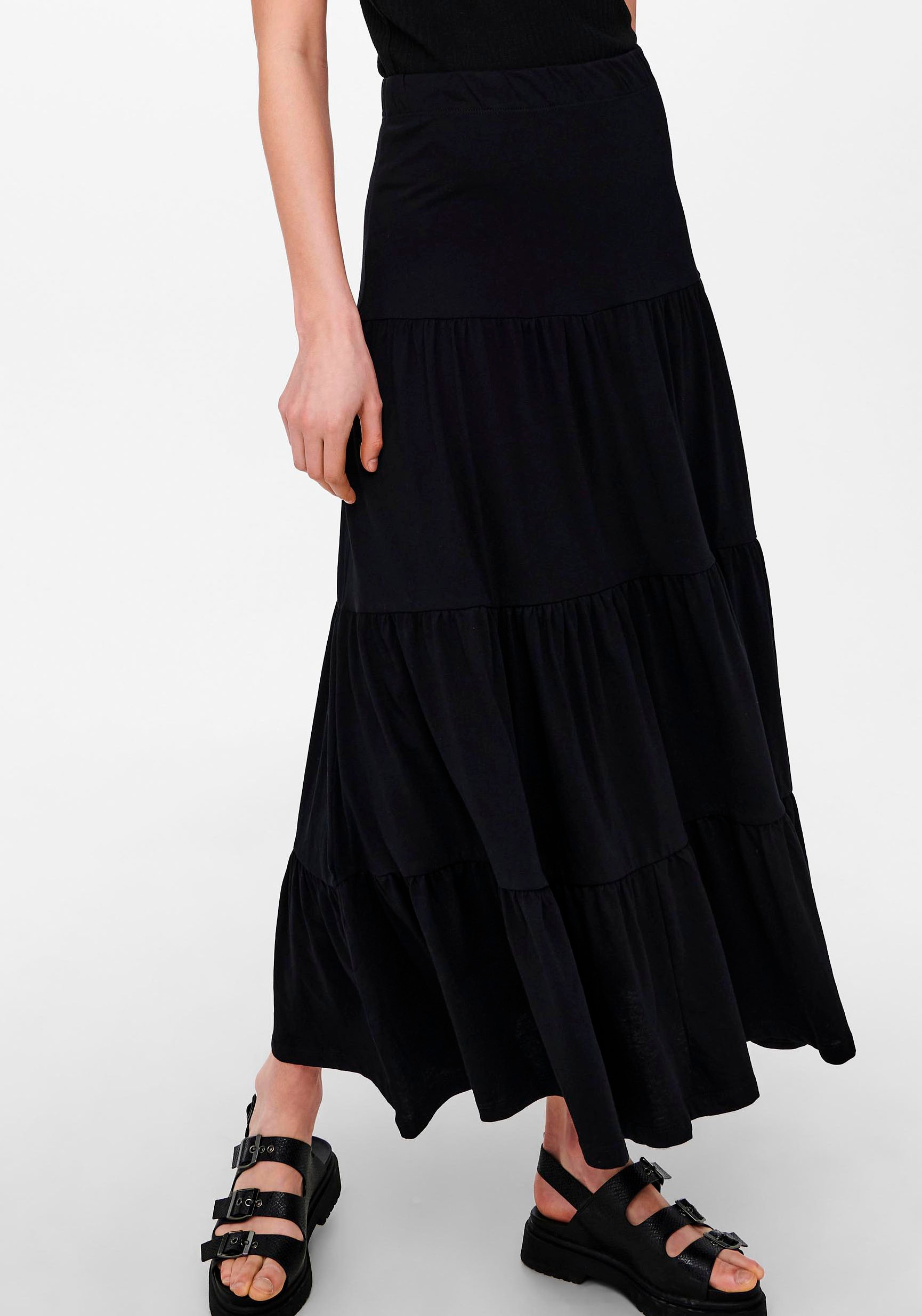 ONLY Maxirock "ONLMAY MAXI SKIRT" Baumwolle, mit Volant günstig online kaufen