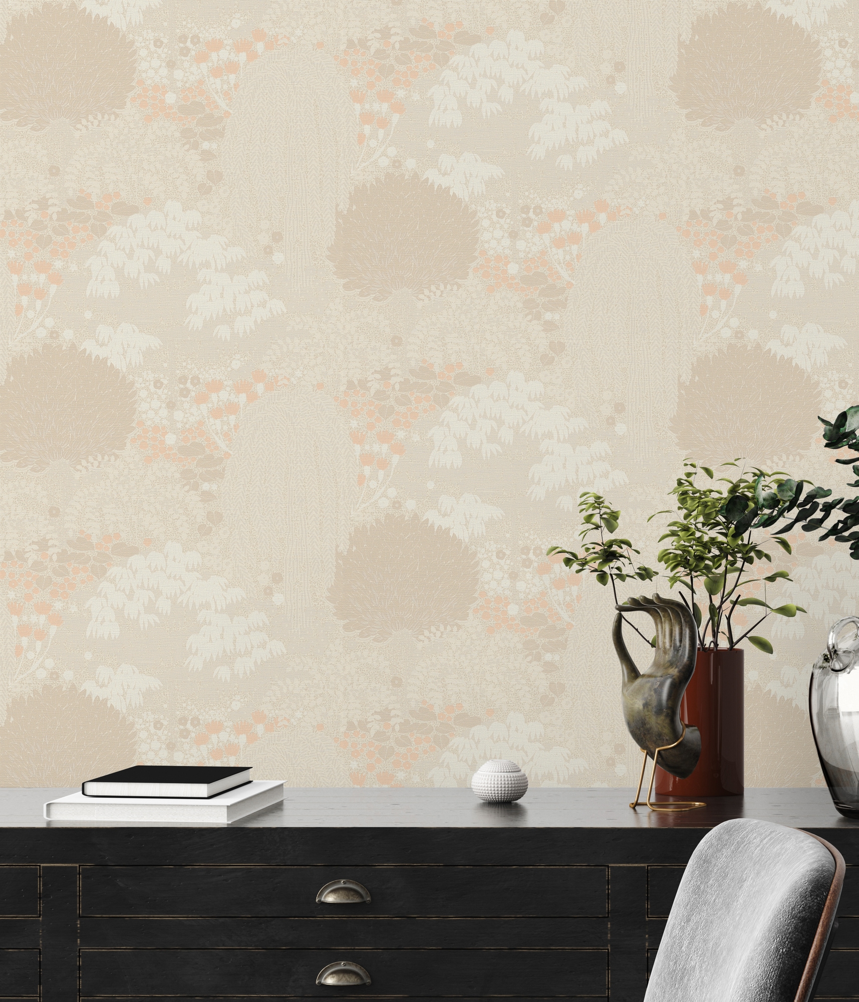 living walls Vliestapete »Famous Garden Wald-Tapete Mustertapete Floral Wald«, matt, Vliestapete Pflanzen für Schlafzimmer Küche Wohnzimmer Wald Design