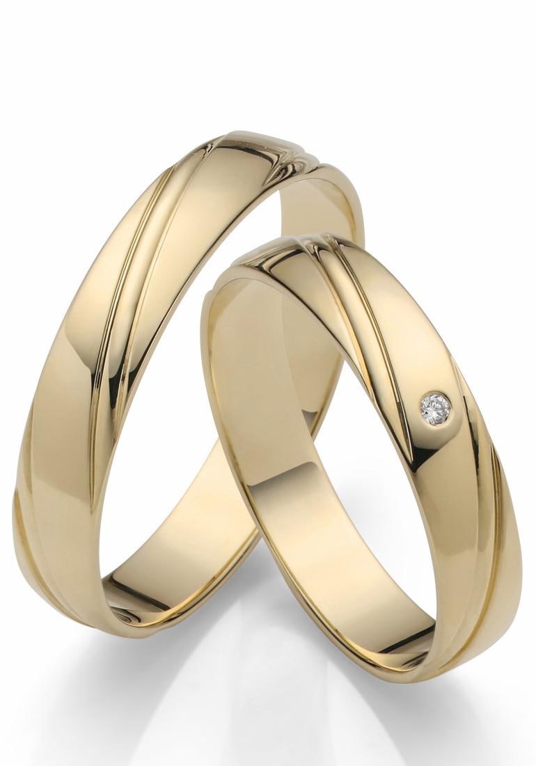Firetti Trauring »Schmuck Geschenk Gold 375 Hochzeit Ehering "LIEBE"«, Made in Germany, wahlweise mit oder ohne Brillant
