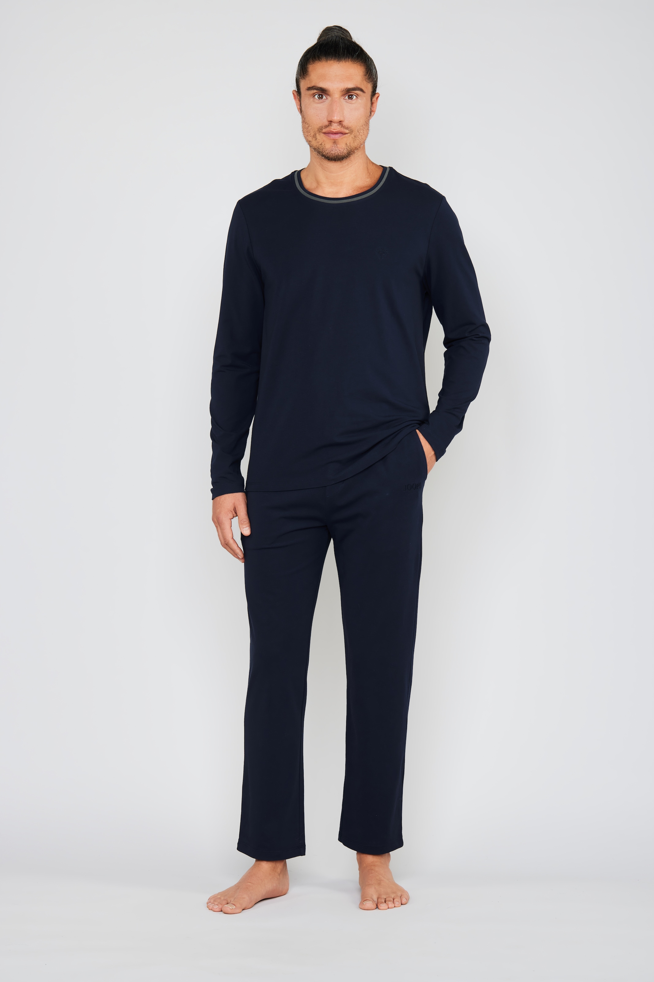 JOOP Pyjama "Core" Set, 2 Stk. tlg., Rundhalsausschnitt, Langarm, Baumwoll- günstig online kaufen