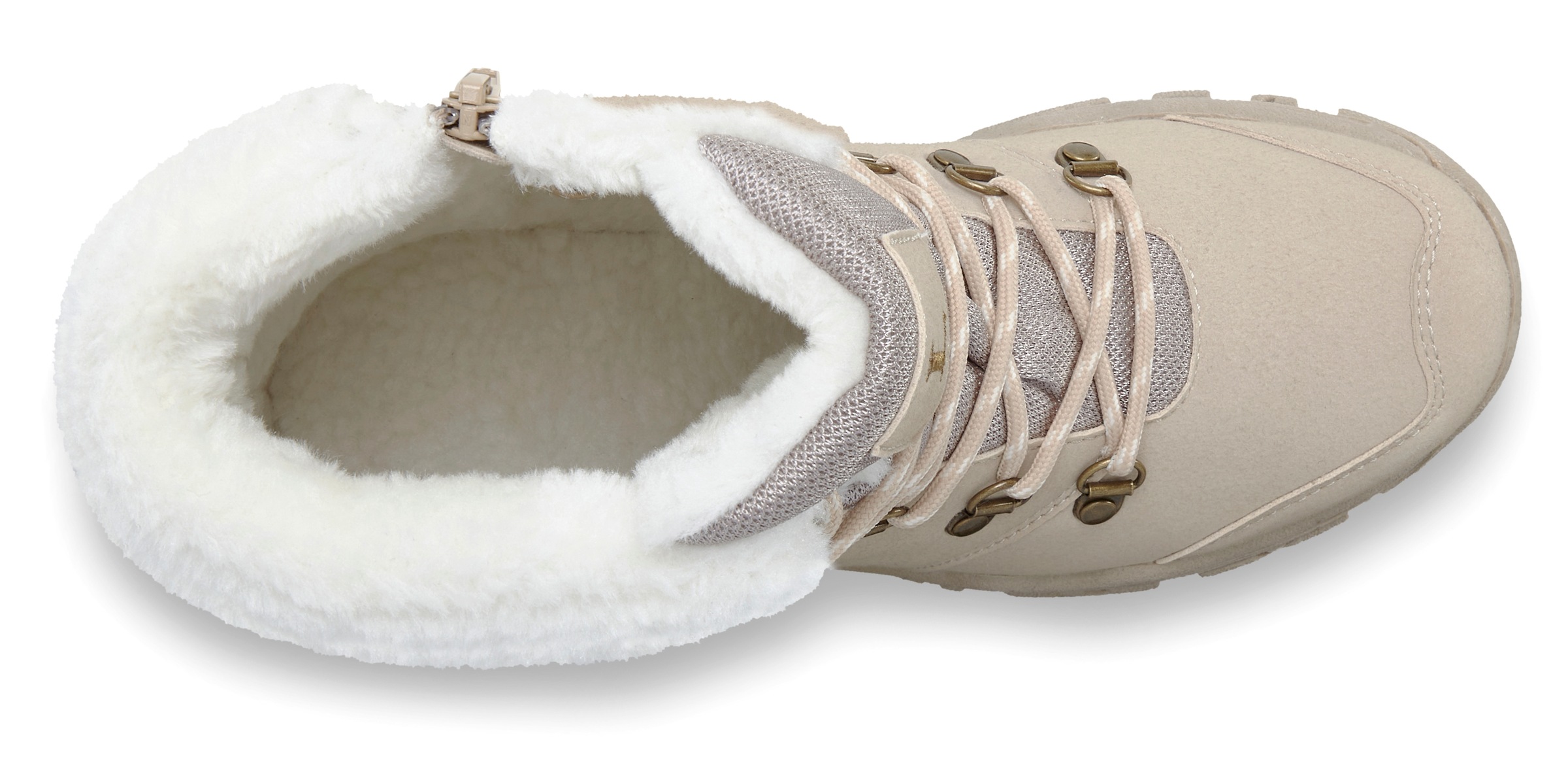 Winterstiefelette LASCANA "Winterboots, Outdoorstiefelette, Stiefel, Stiefelette, Schneestiefel", Damen, Gr. 36, beige, Obermaterial: 100% Synthetik. Decksohle: 100% Polyester. Futter: 100% Polyester. Laufsohle: 100% Synthetik, gemustert, Schuhe Wintersti 2