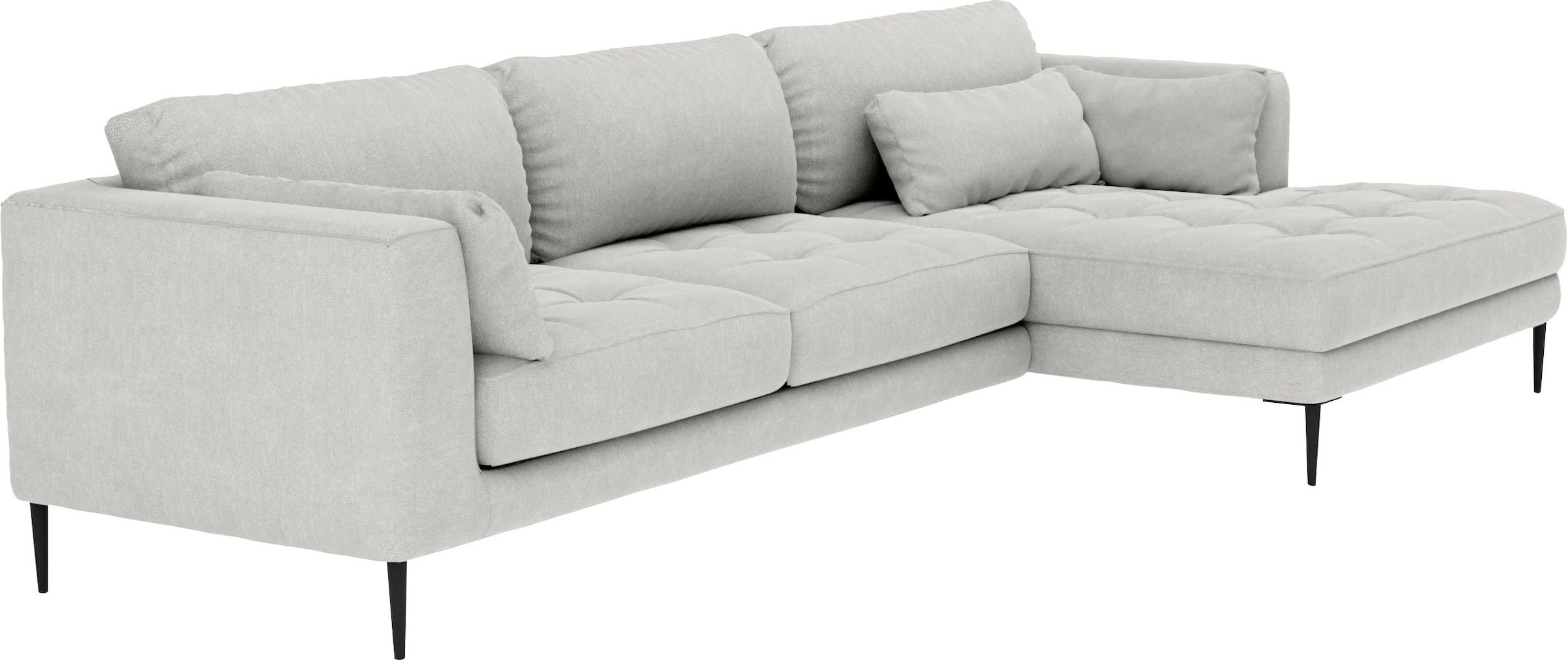 TRENDMANUFAKTUR Ecksofa »Luzi, wahlweise mit Schlaffunktion & Bettkasten. OTTOs Choice, L-Form«, Designsofa mit tollem Sitzkomfort, Metallfüße schwarz, Breite 280 cm