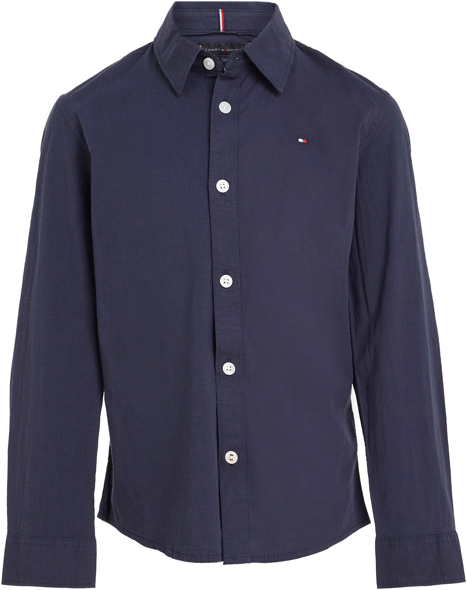 »SOLID POPLIN L/S«, Black Jungen Langarmhemd SHIRT für Tommy | Friday Hilfiger BAUR STRETCH