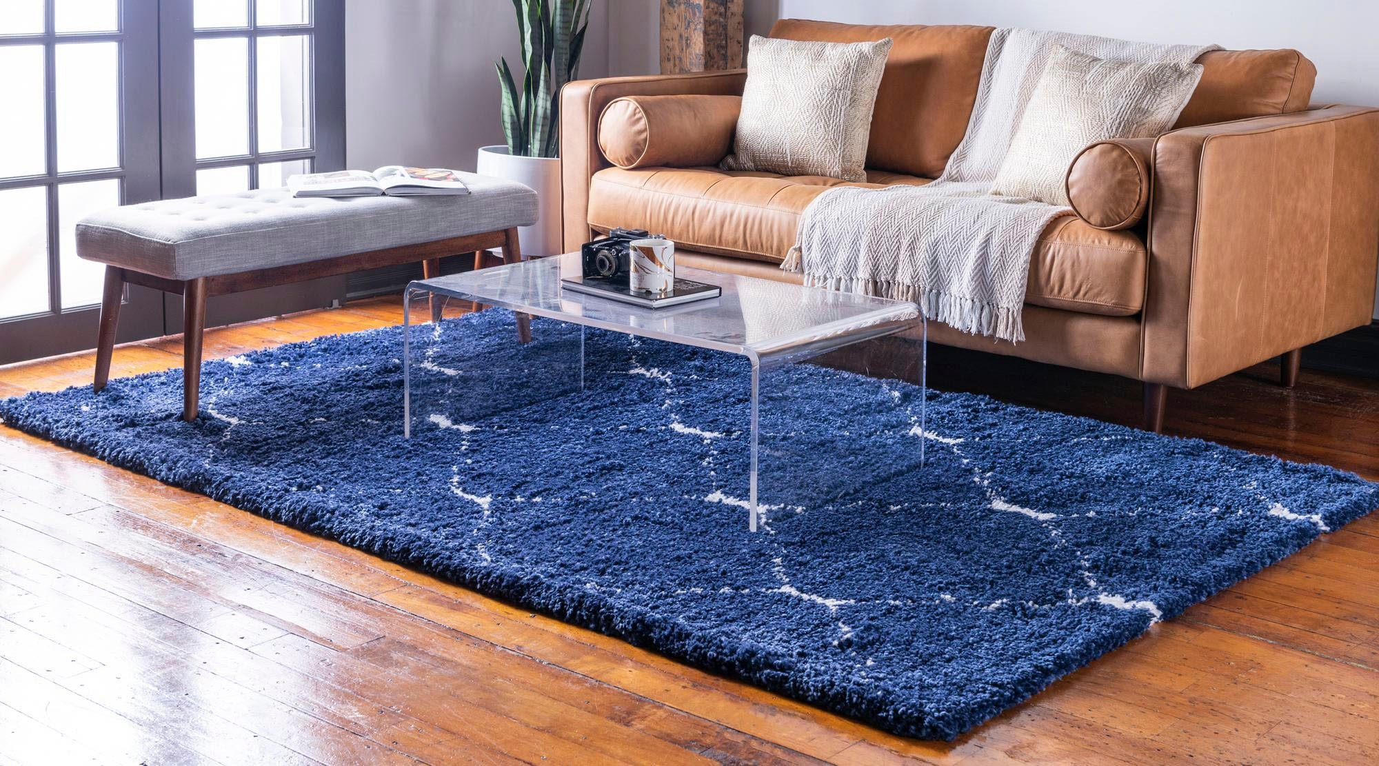 Myflair Möbel & Accessoires Hochflor-Teppich »Temara Shag Lagerräumung«, rechteckig, 51 mm Höhe, gewebt, Rauten Design, weich & kuschelig