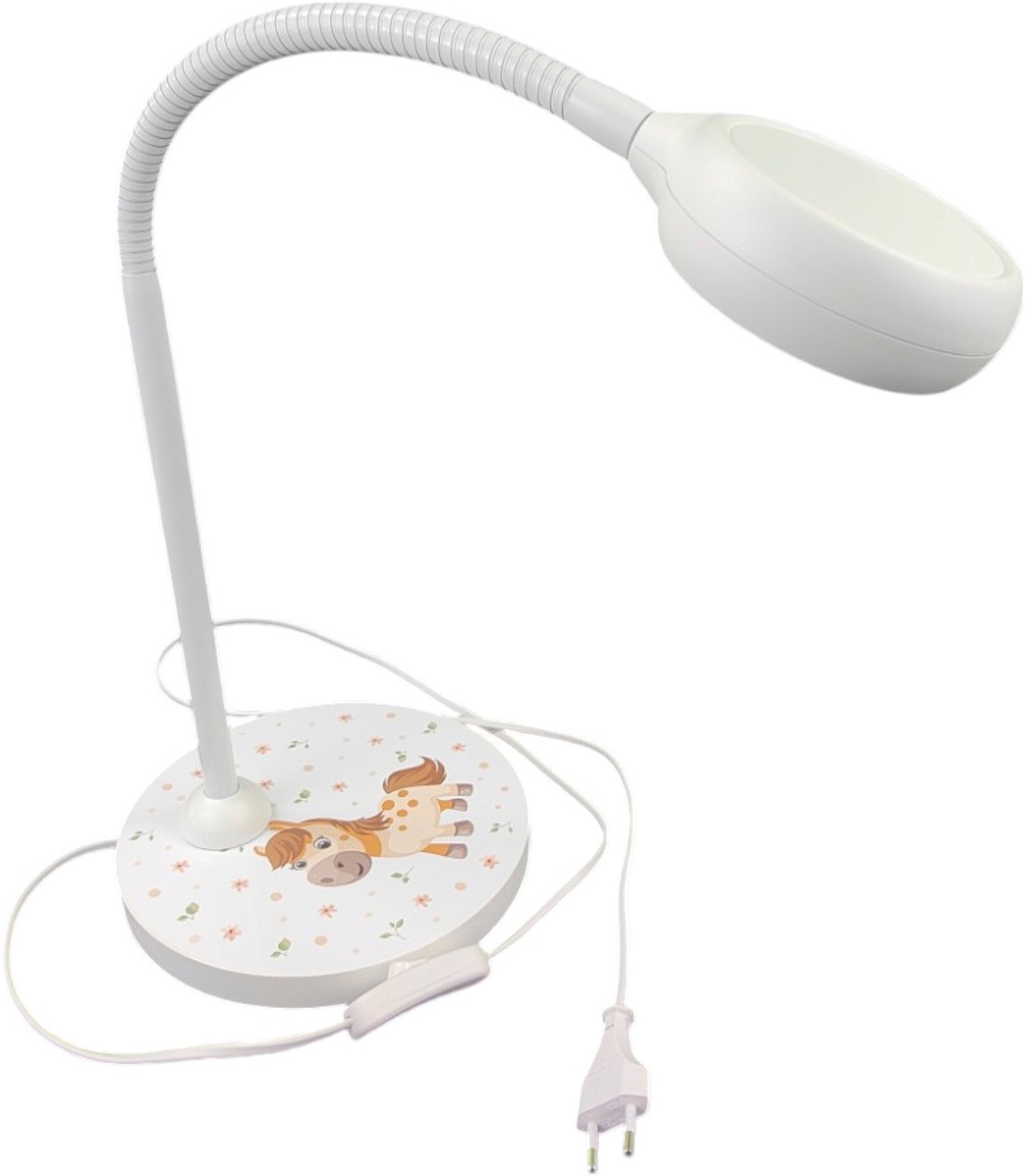 niermann Schreibtischlampe »Kinderlampe mit Motiv "Pony Paula", Kinderzimmer« GX53 1 Stk. flexibel verstellbarer Leuchtenarm, Made in Germany