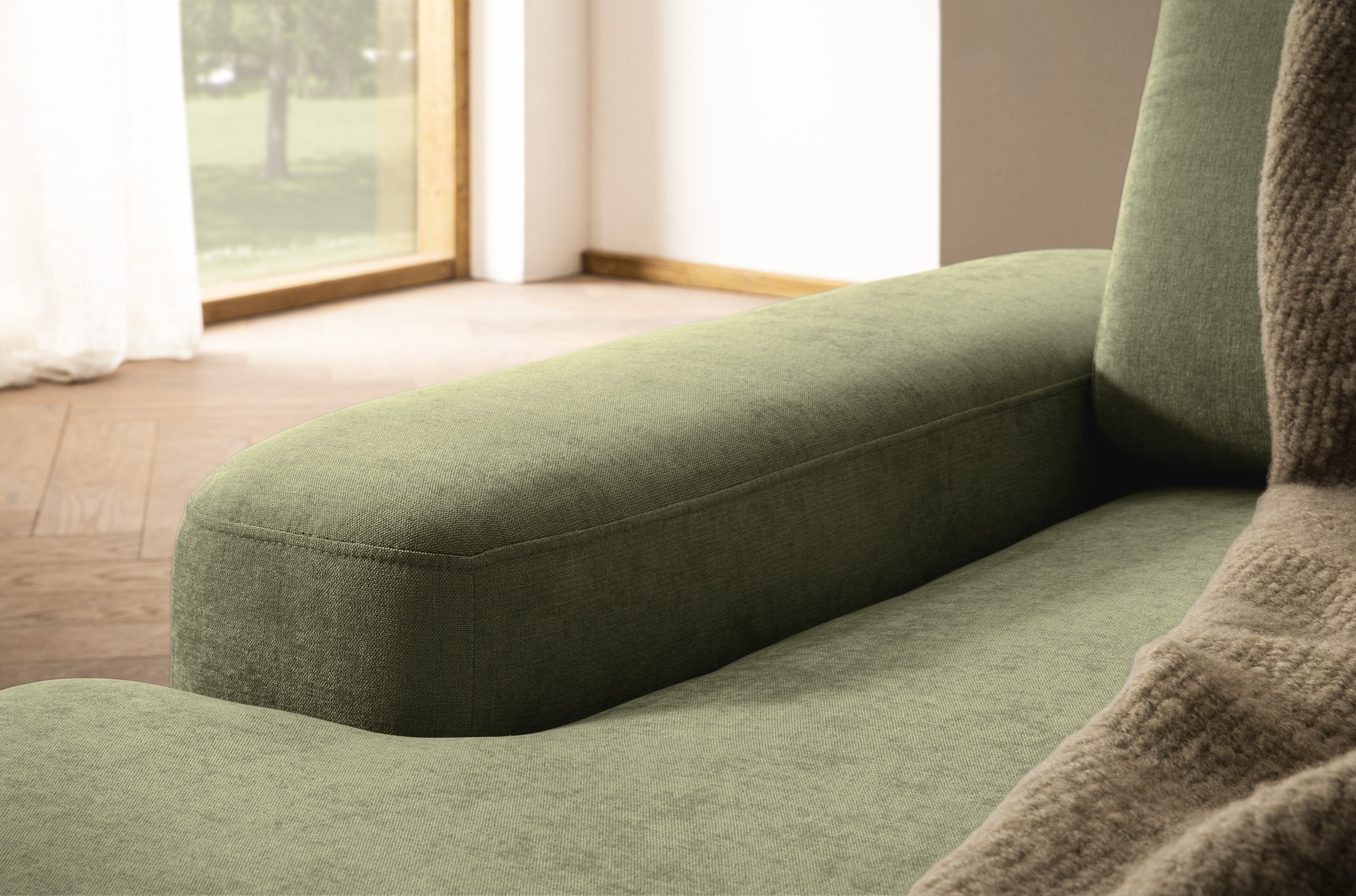 INOSIGN Ecksofa »TORGE (264cm), Schlafsofa in Cord, Samtvelours o Struktur fein, L-Form«, Schlaffunktion, Bettkasten, Liegefläche: 125/210 cm