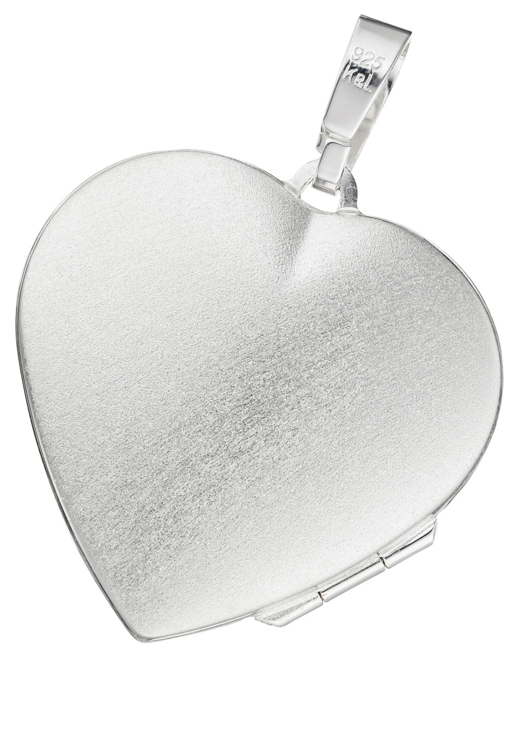 JOBO Medallionanhänger »Anhänger Medaillon Herz Flügel 29 mm« ()  925 Silber rhodiniert für 2 Fotos