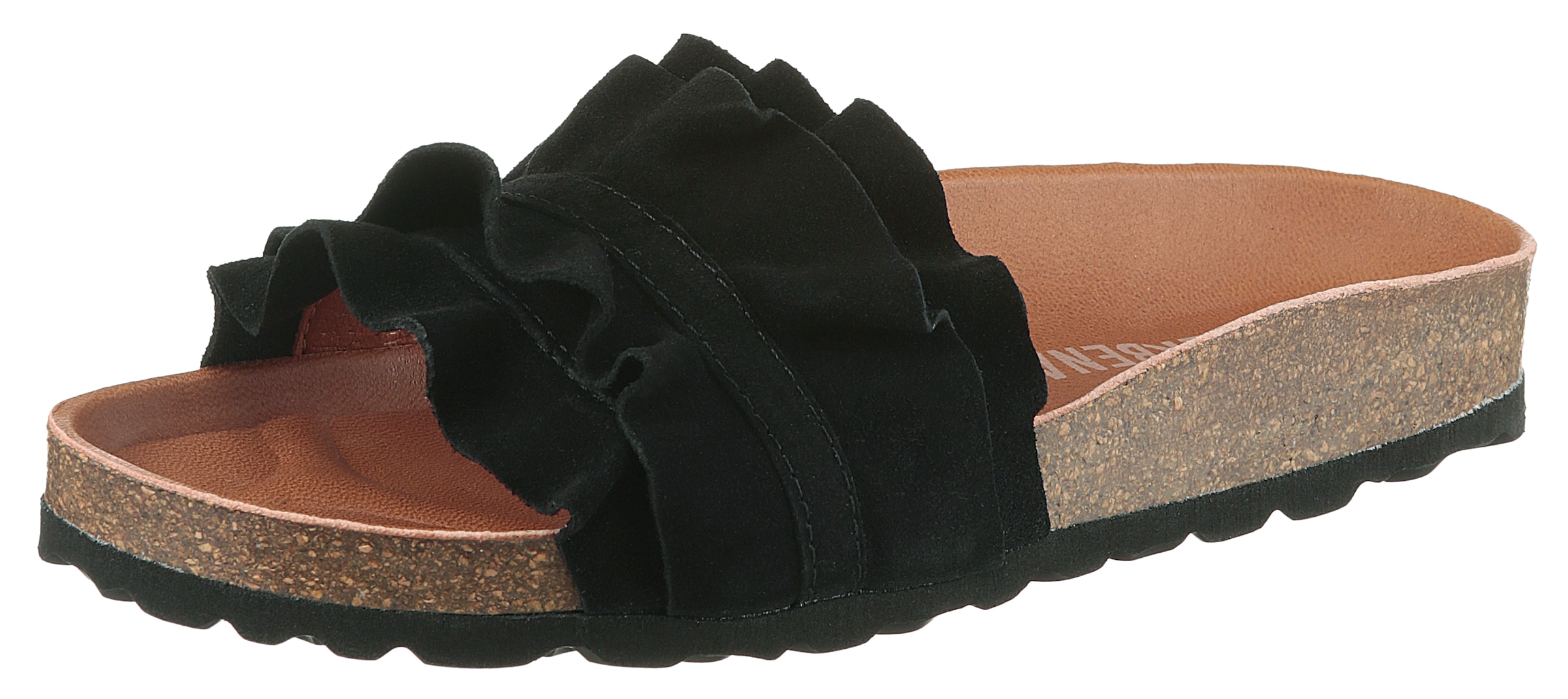 VERBENAS Pantolette "Rocio Roda" Sommerschuh, Flat mit geschwungenen Lasche günstig online kaufen