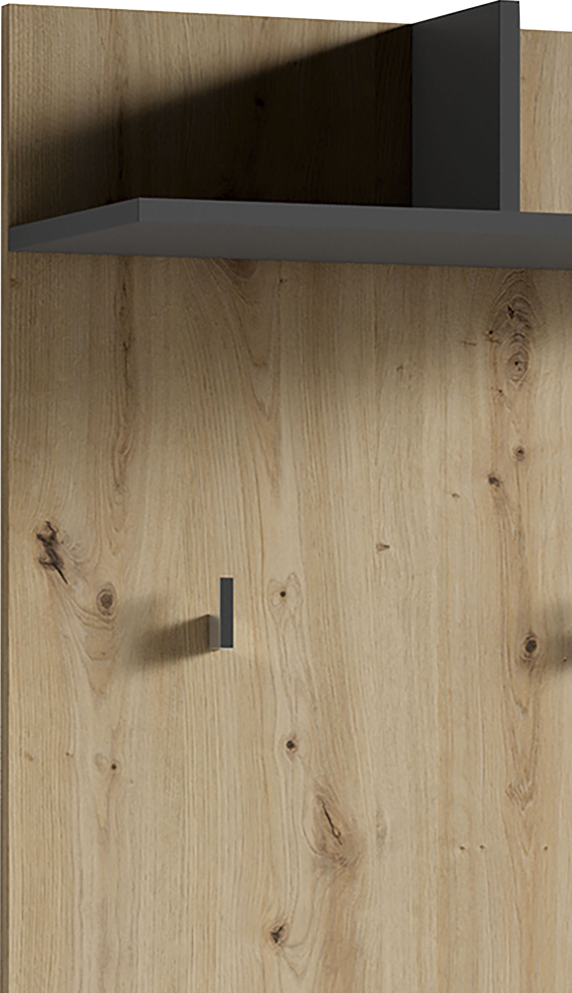 Thumbnail - INOSIGN Garderobenpaneel "Ben" 1 Stk. tlg. Breite 60 cm, mit Kleiderhaken und Ablage