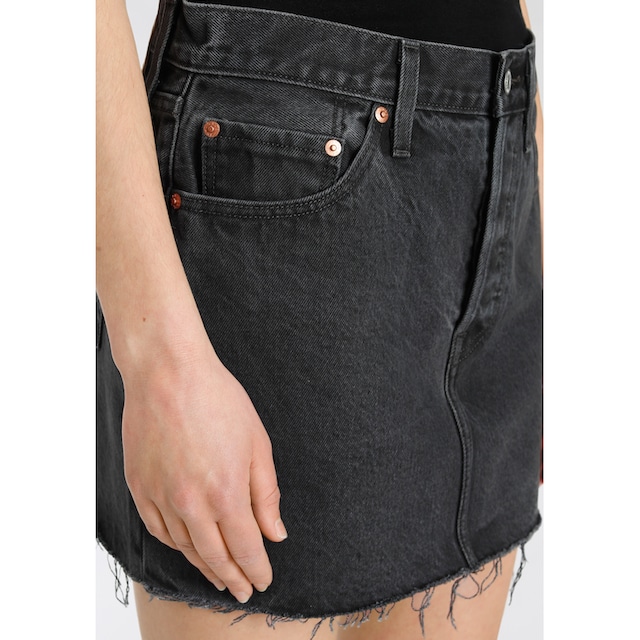 Levi\'s® Jeansrock »ICON SKIRT«, mit Used-Effekten und ausgefransten Kanten  für kaufen | BAUR