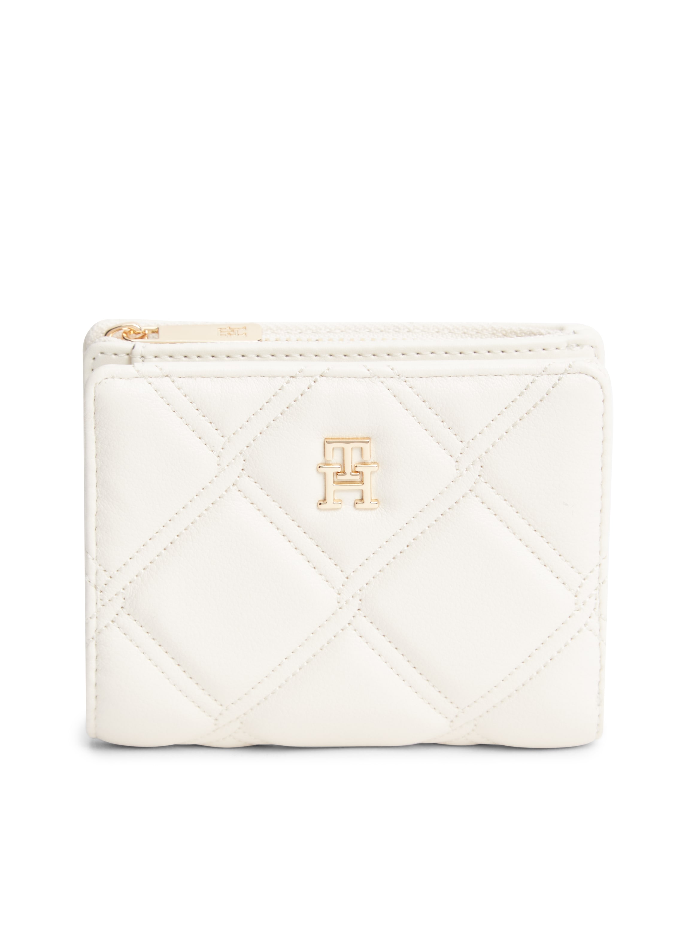 Tommy Hilfiger "TH FEMININE BIFOLD" Damen Geldbeutel, Portemonnaie mit goldfarbenem TH-Logoelement