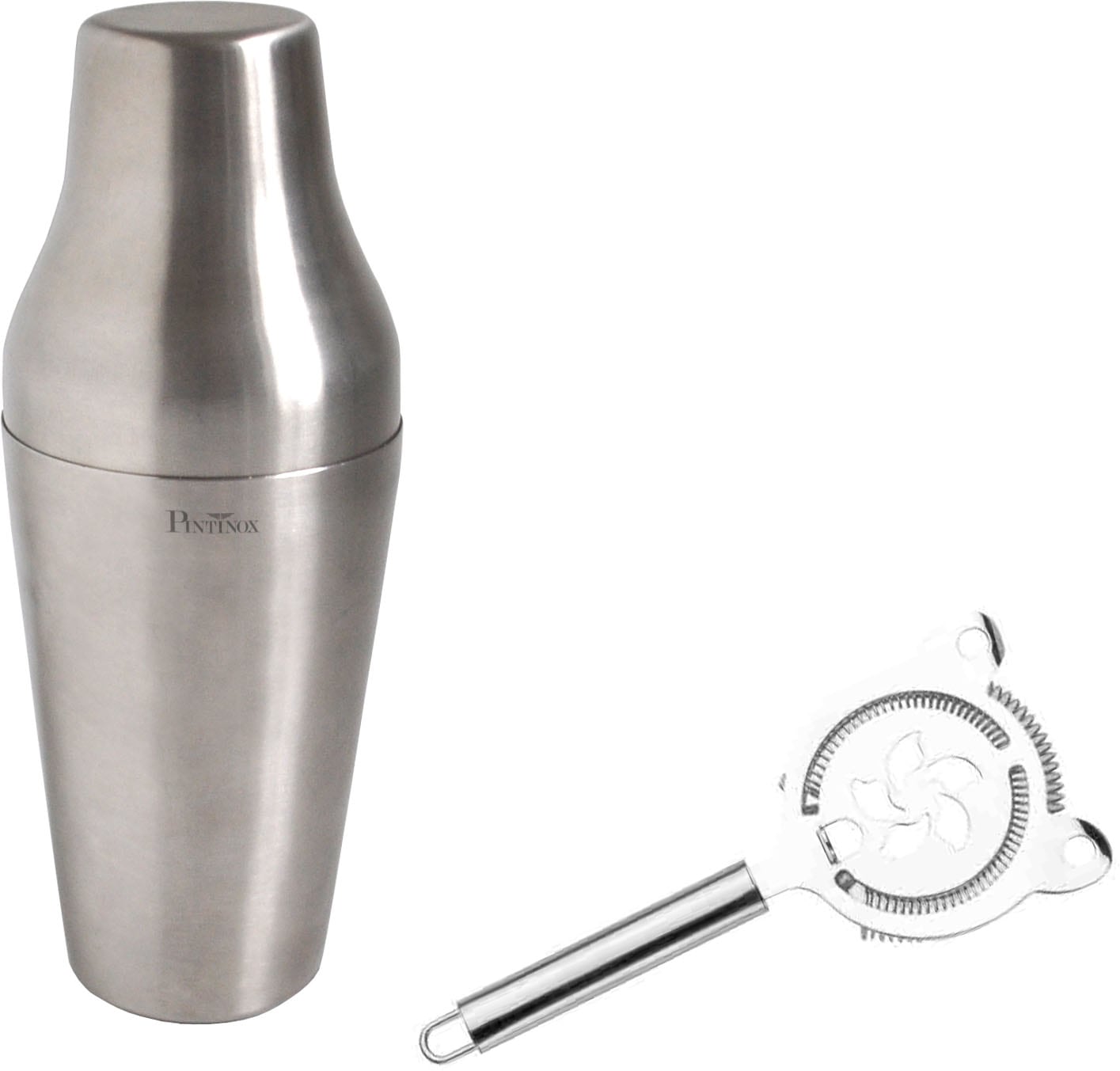 PINTINOX Cocktail Shaker »Bar Professional«, (Set, 2 tlg.), inkl. Barsieb, spülmaschinengeeignet