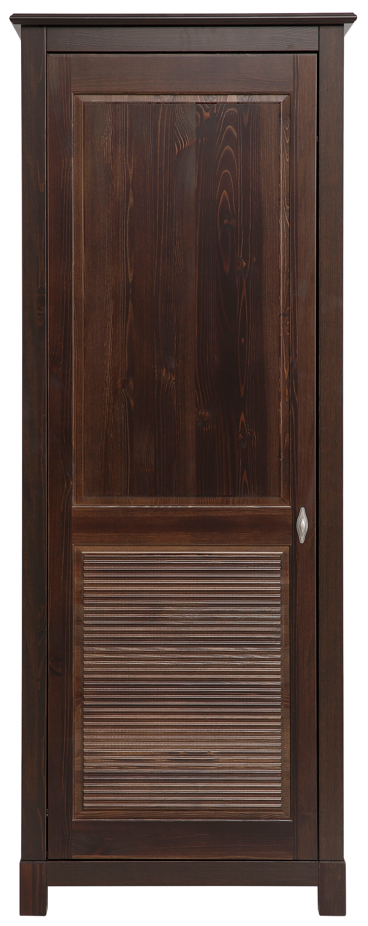 Garderobenschrank »Rauna«, Aus massiver Kiefer, mit dekorativen Fräsungen