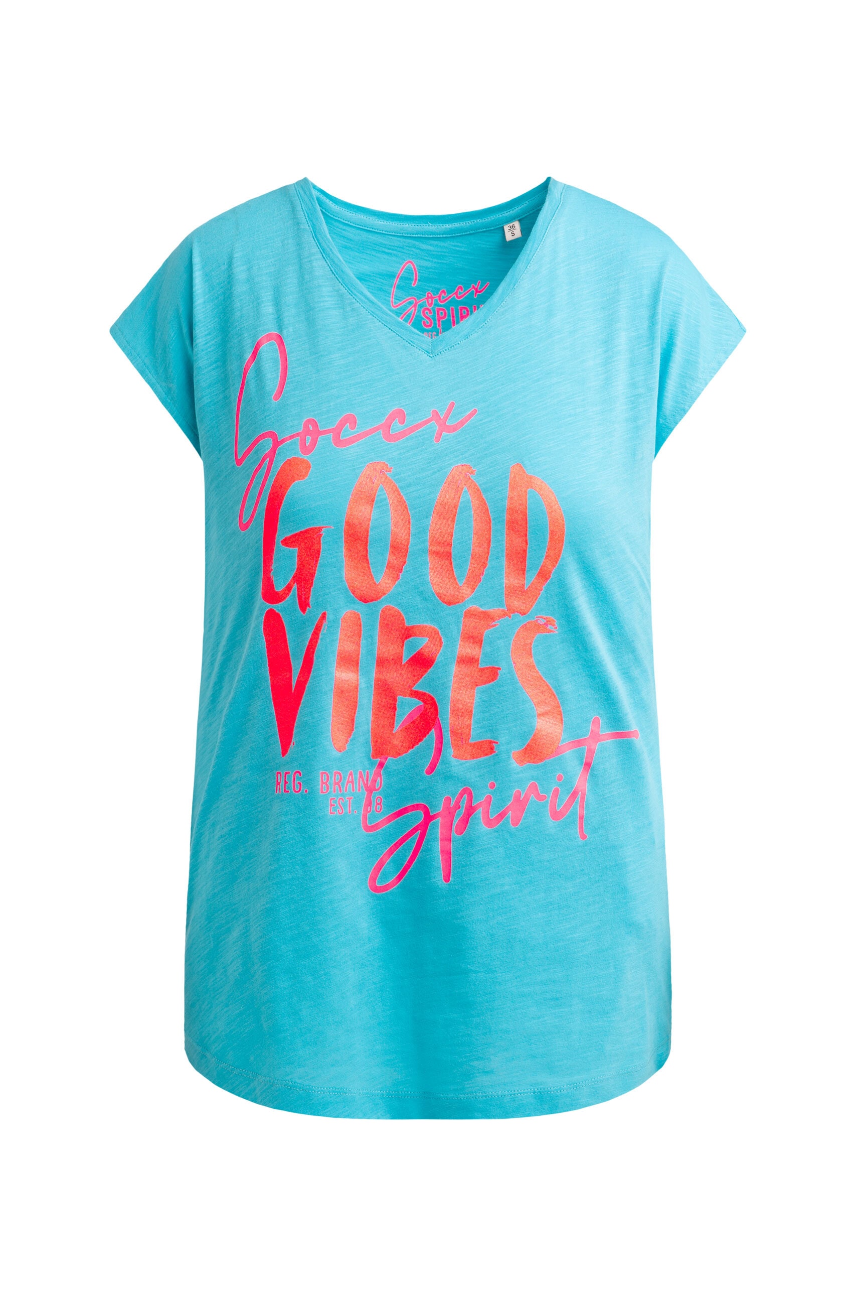 SOCCX V-Shirt mit überschnittenen Schultern