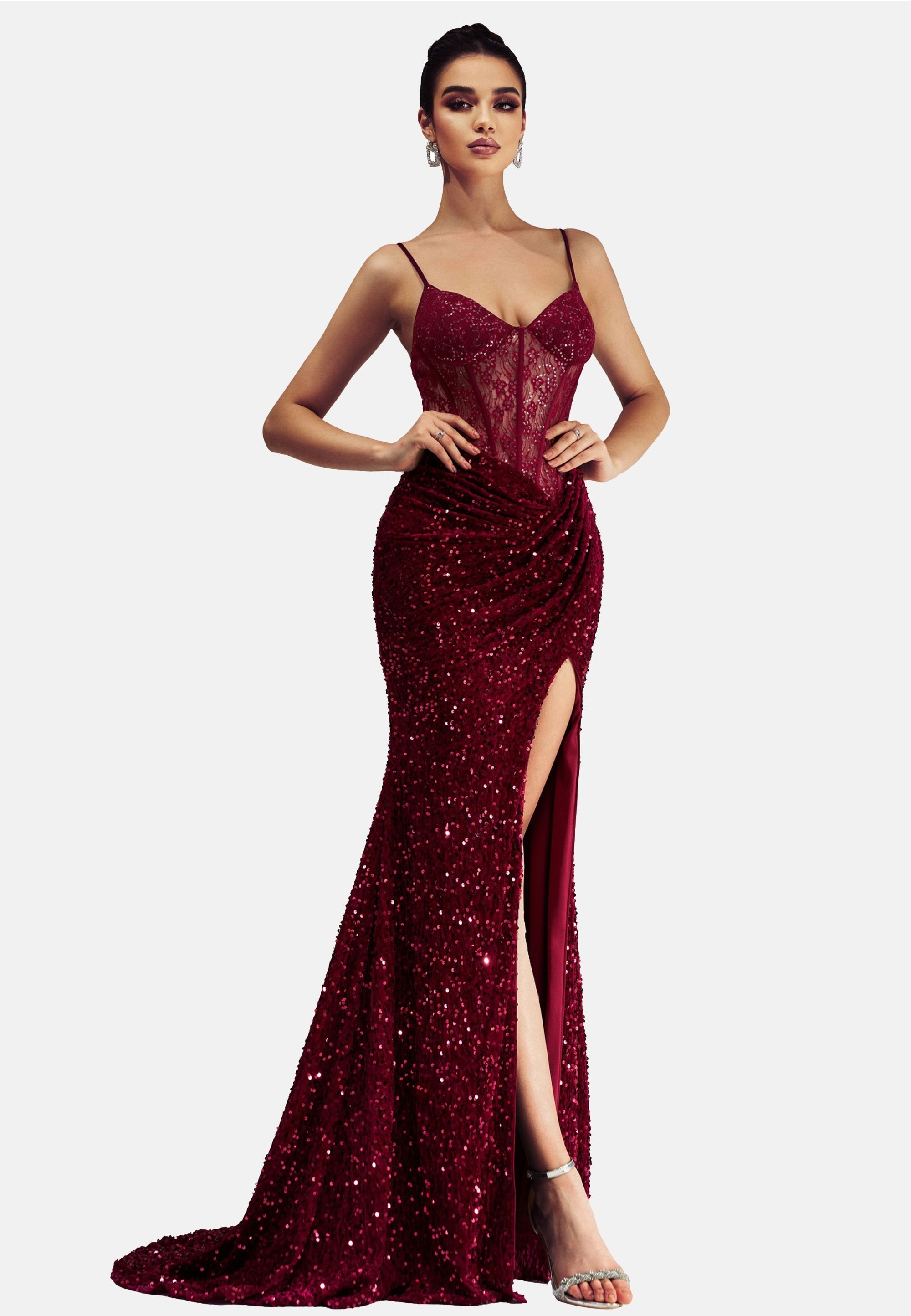Moda Minx Jerseykleid »Lucia Long Slit Dress«, mit stilvollem Beinschlitz