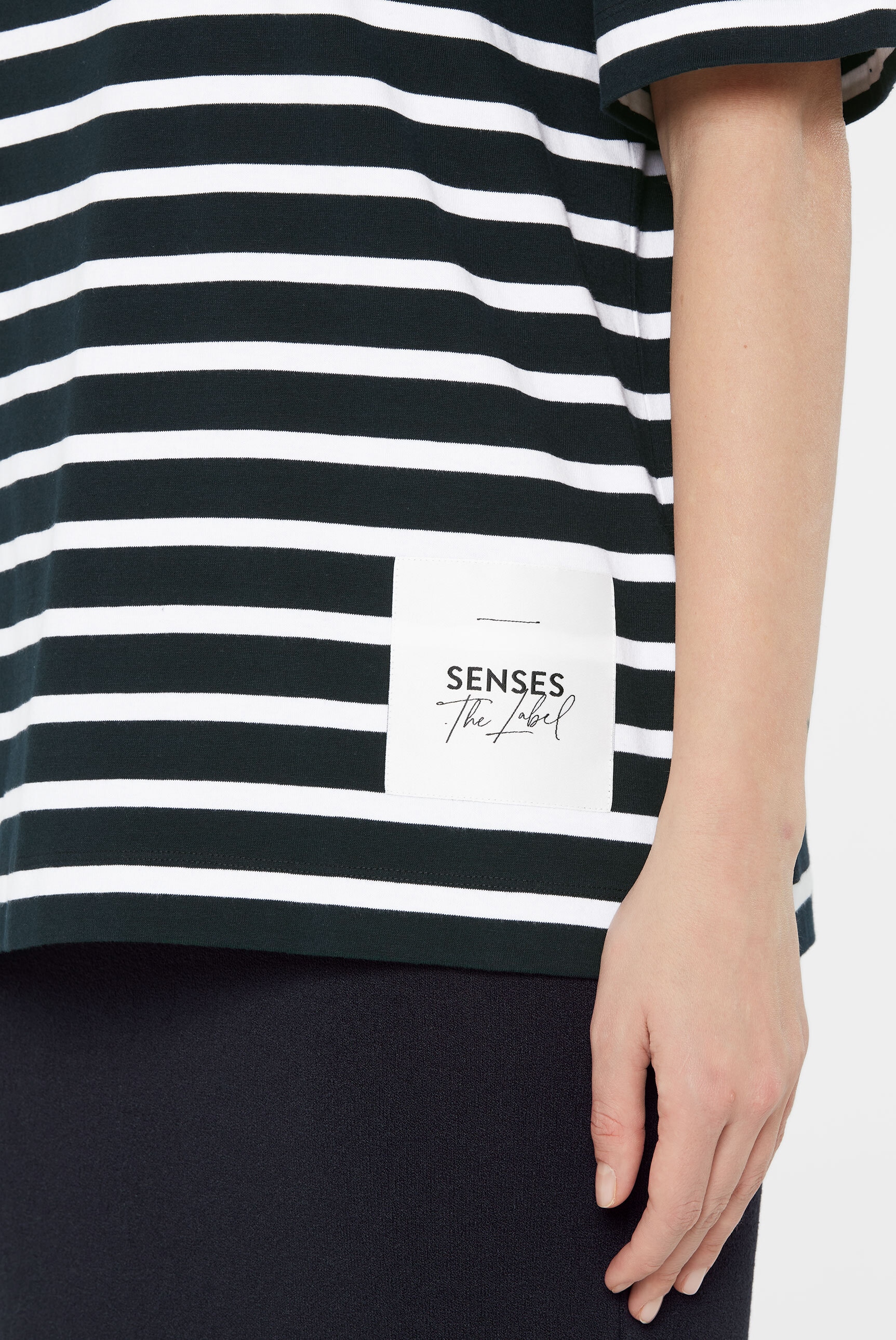 SENSES.THE LABEL Rundhalsshirt, aus Baumwolle