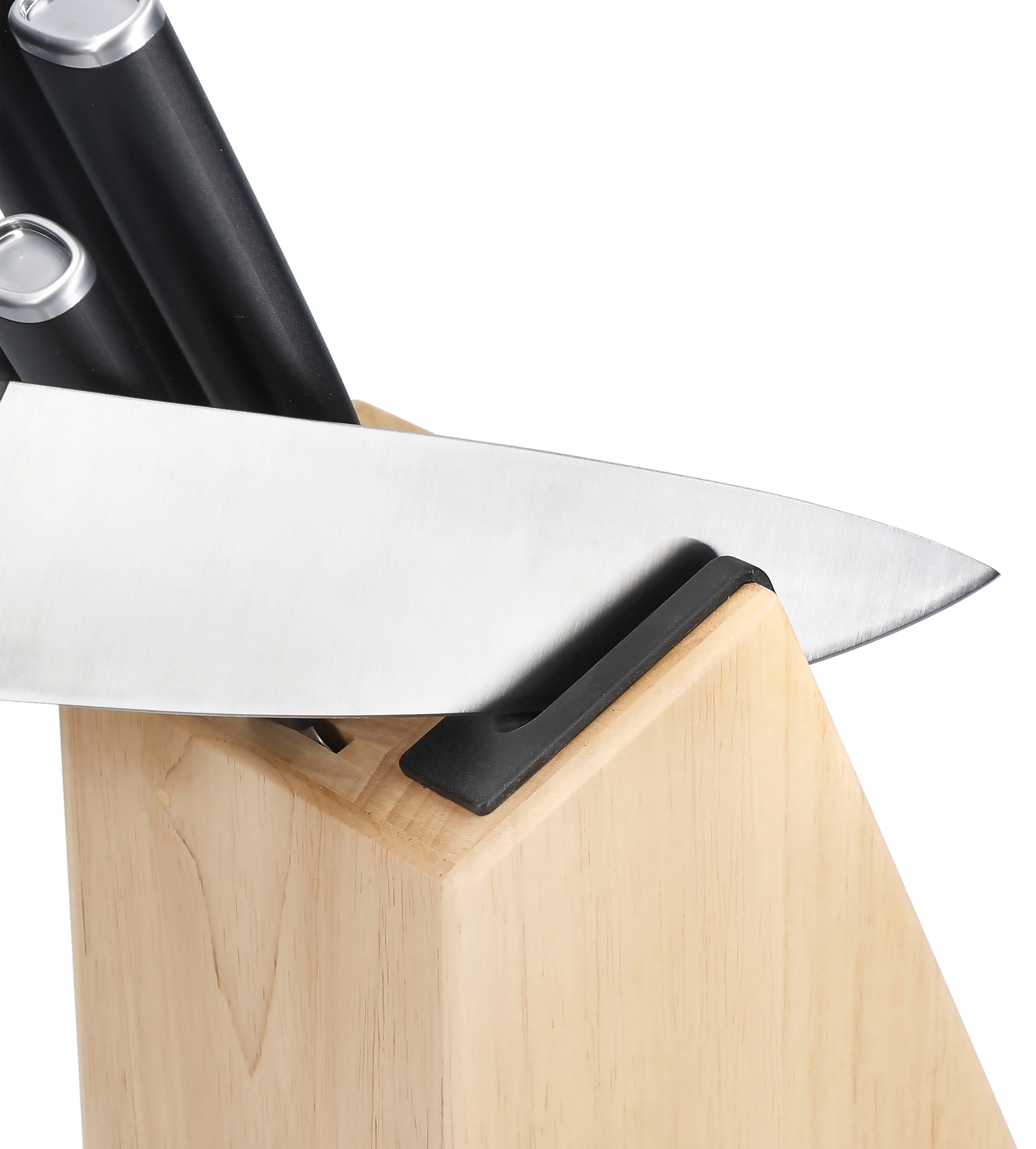 KitchenAid Messerblock »Classic«, 5 tlg., Messer japanischer Stahl, Schärfer, Birkenholzblock