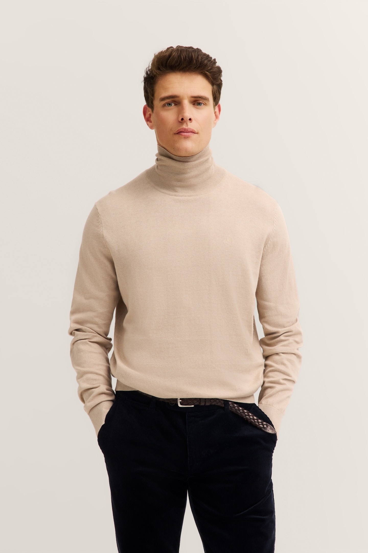 bugatti Rollkragenpullover "Regular Fit", aus Baumwolle-Kaschmir günstig online kaufen