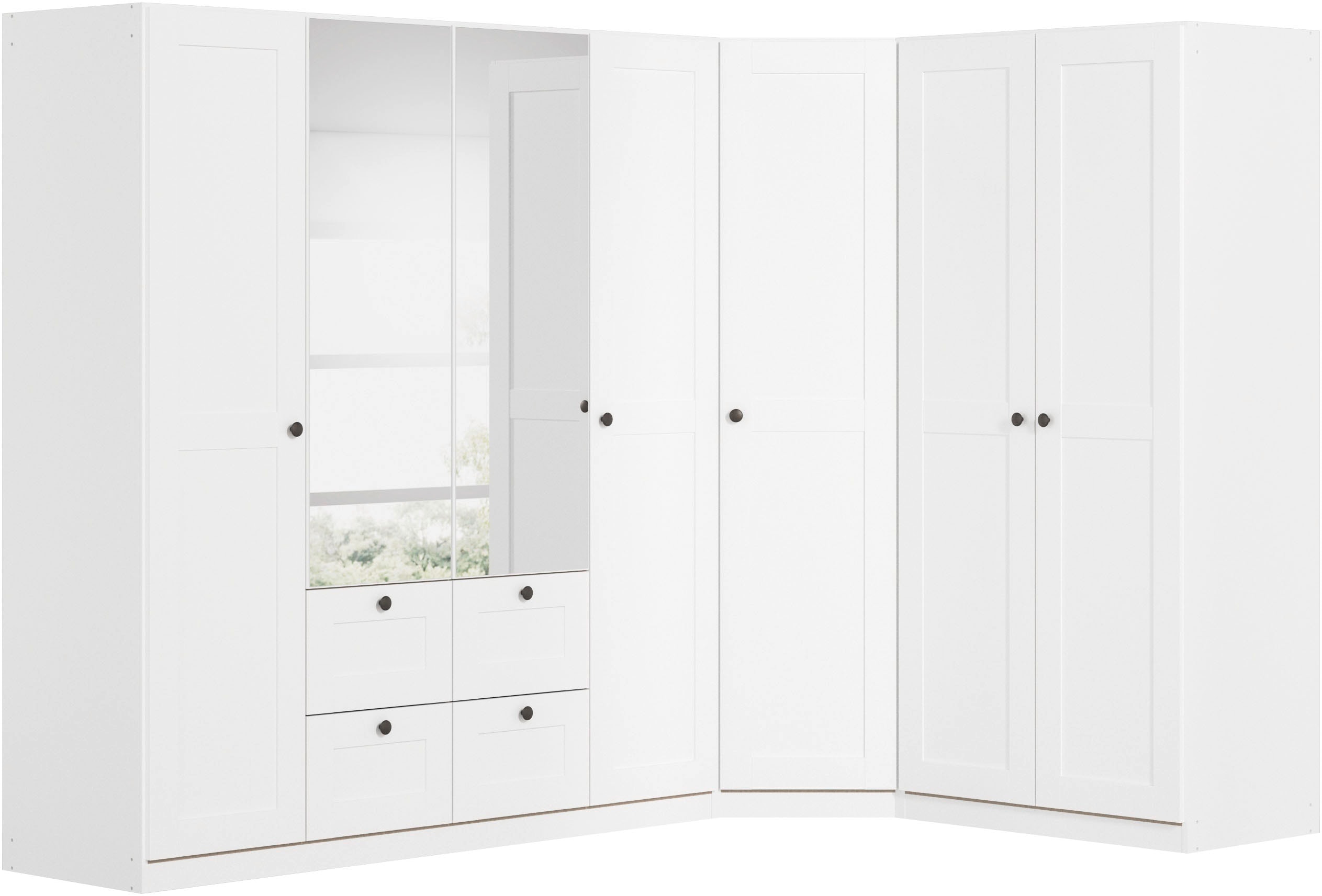 OTTO home Schrank-Set "Mehrzweckschrank Aktenschrank Möbel Mietswohnung Schlafzimmer YLVA" Set, Schenkelmaß: 266x162 cm, Höhe 197 cm, 3 Stk. tlg.