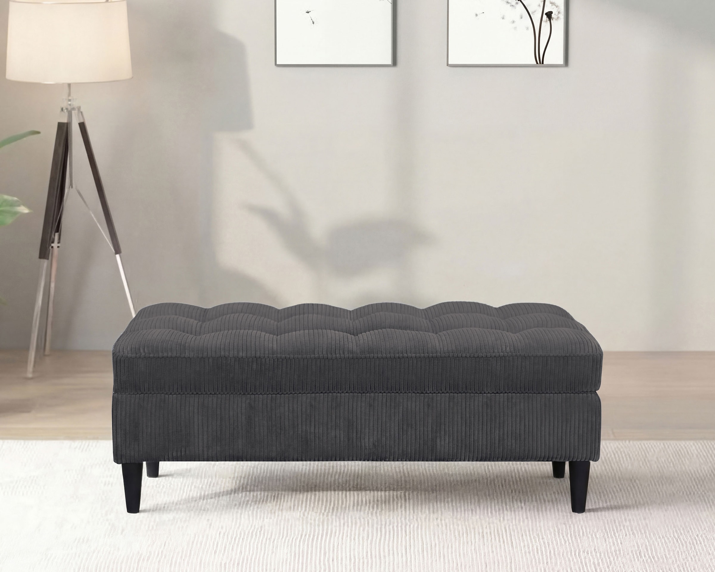 Dorel Home Hocker "LINDHUS, Cord, Modul für die Lindhus-Sofas- Breite 120 cm" verlängert das Sofa zum Schlafsofa, Relaxsofa....