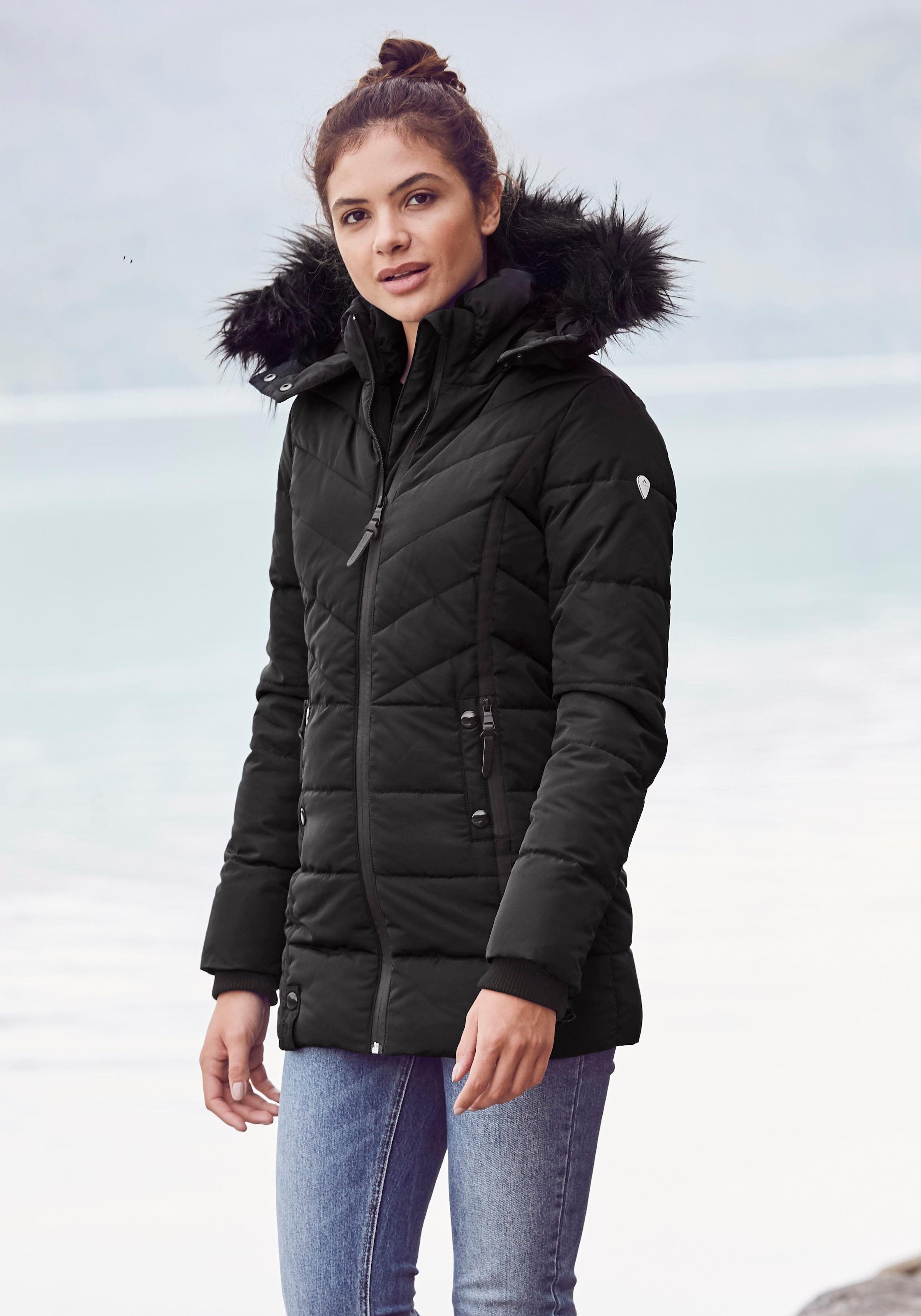 ALPENBLITZ Winterjacke "Pistenglück", mit Kapuze, leichtes Webmaterial, spo günstig online kaufen