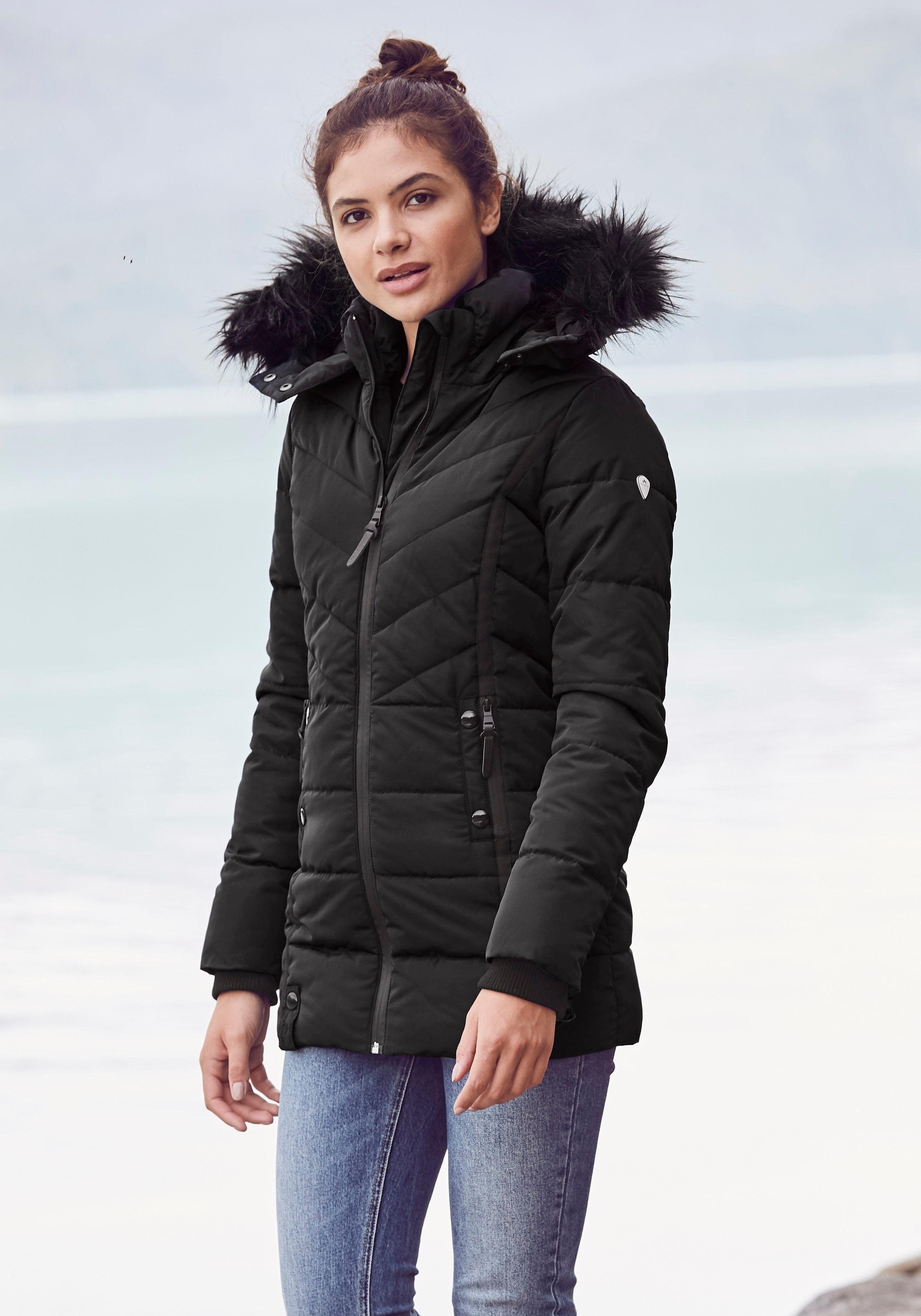 ALPENBLITZ Winterjacke "Pistenglück" mitKapuze leichtes Webmaterial, sportl günstig online kaufen