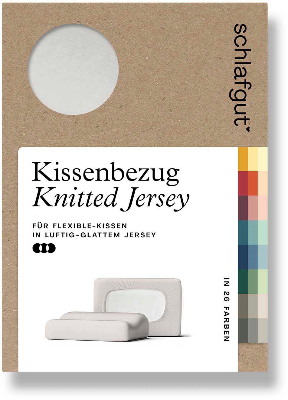 Schlafgut Kissenbezug "Pure flexibler Kissenbezug für Nackenstützkissen" Bio-Baumwolle mit Elasthan, mit Gummizug, bügelfrei