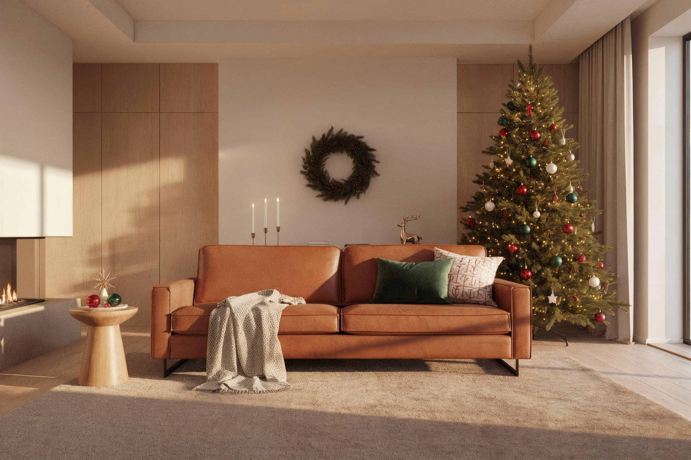 Home affaire 3-Sitzer "Maxi-Ausführung Pinto, 236 cm, Cord, Chenille, Leder günstig online kaufen