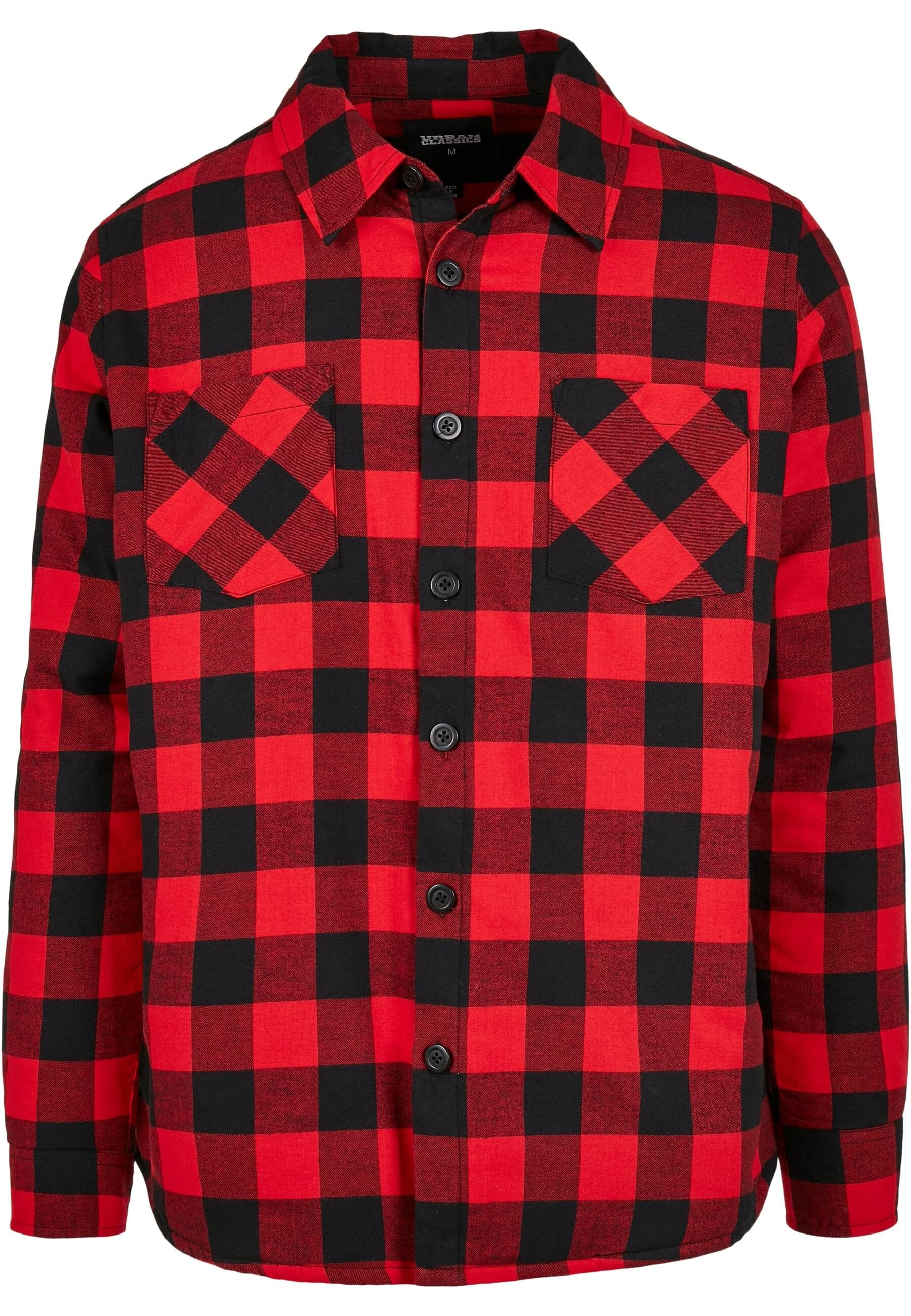 URBAN CLASSICS Langarmhemd »Urban Classics Herren Padded Check Flannel Shirt«, (1 tlg.)