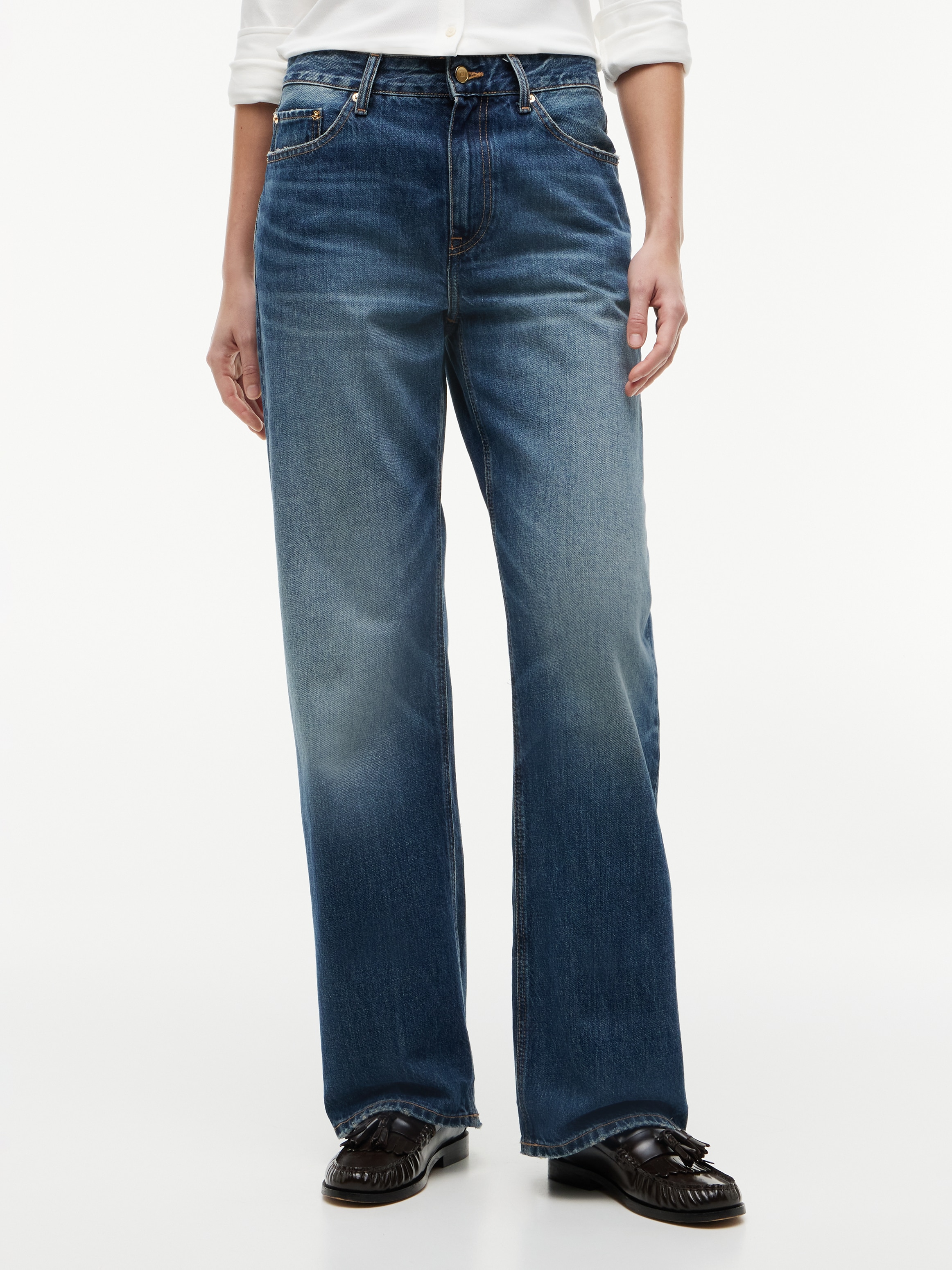 Tommy Hilfiger Straight-Jeans "LOOSE STRAIGHT CAM RW" Baumwolle, straight fit, regular waist