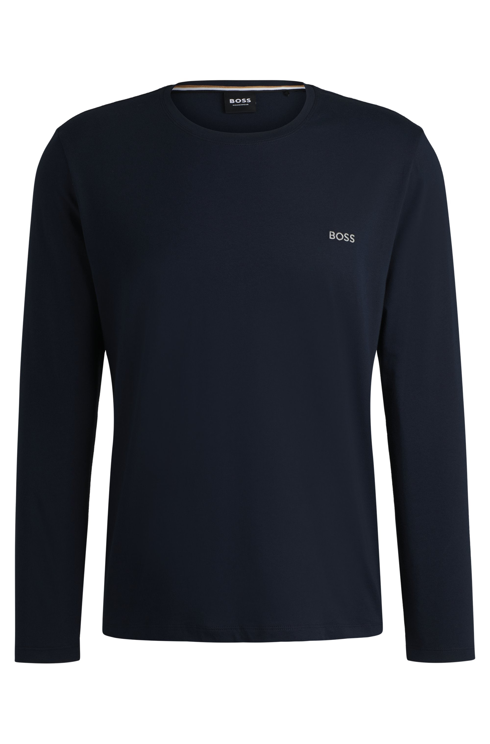 BOSS Langarmshirt »Mix&Match LS-Shirt R«, mit BOSS Stickerei auf der Brust
