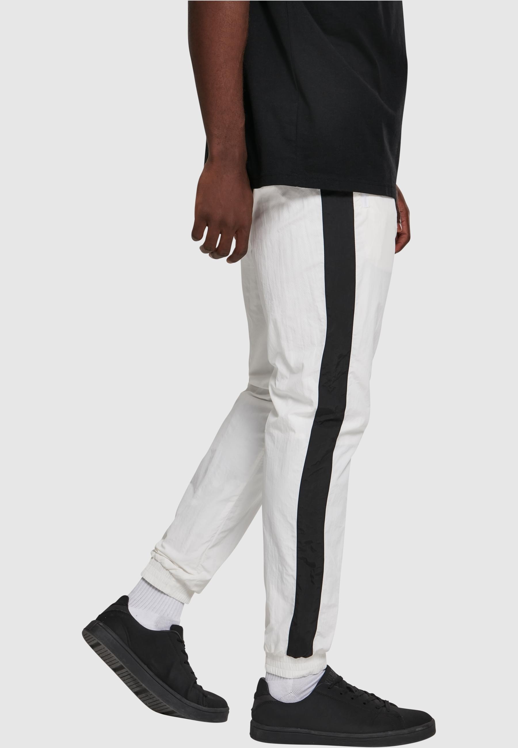 URBAN CLASSICS Stoffhose »Urban Classics Herren Side Striped Crinkle Track Pants«, (1 tlg.)