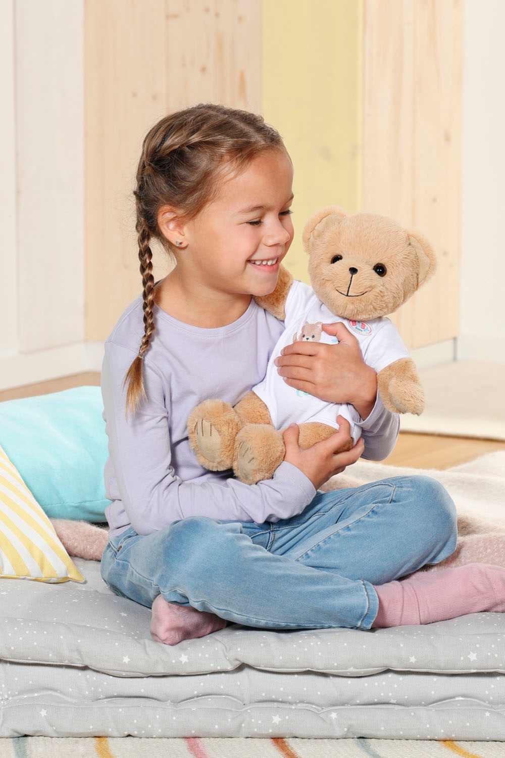 Baby Born Kuscheltier »Teddy Bär, weiß«, inklusive Strampler - Teddybär