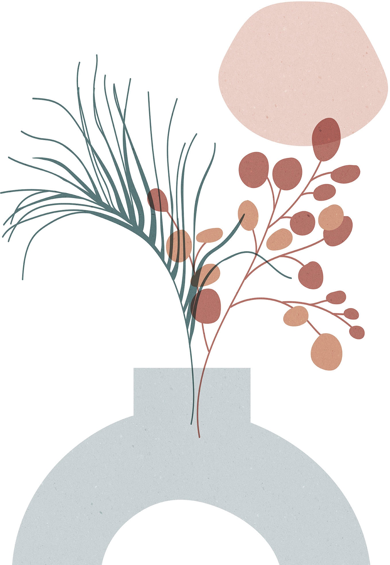 Komar Bild "Bohemian Vase" Natur 1 Stk. tlg. Wandbild zur Dekoration - ohne günstig online kaufen