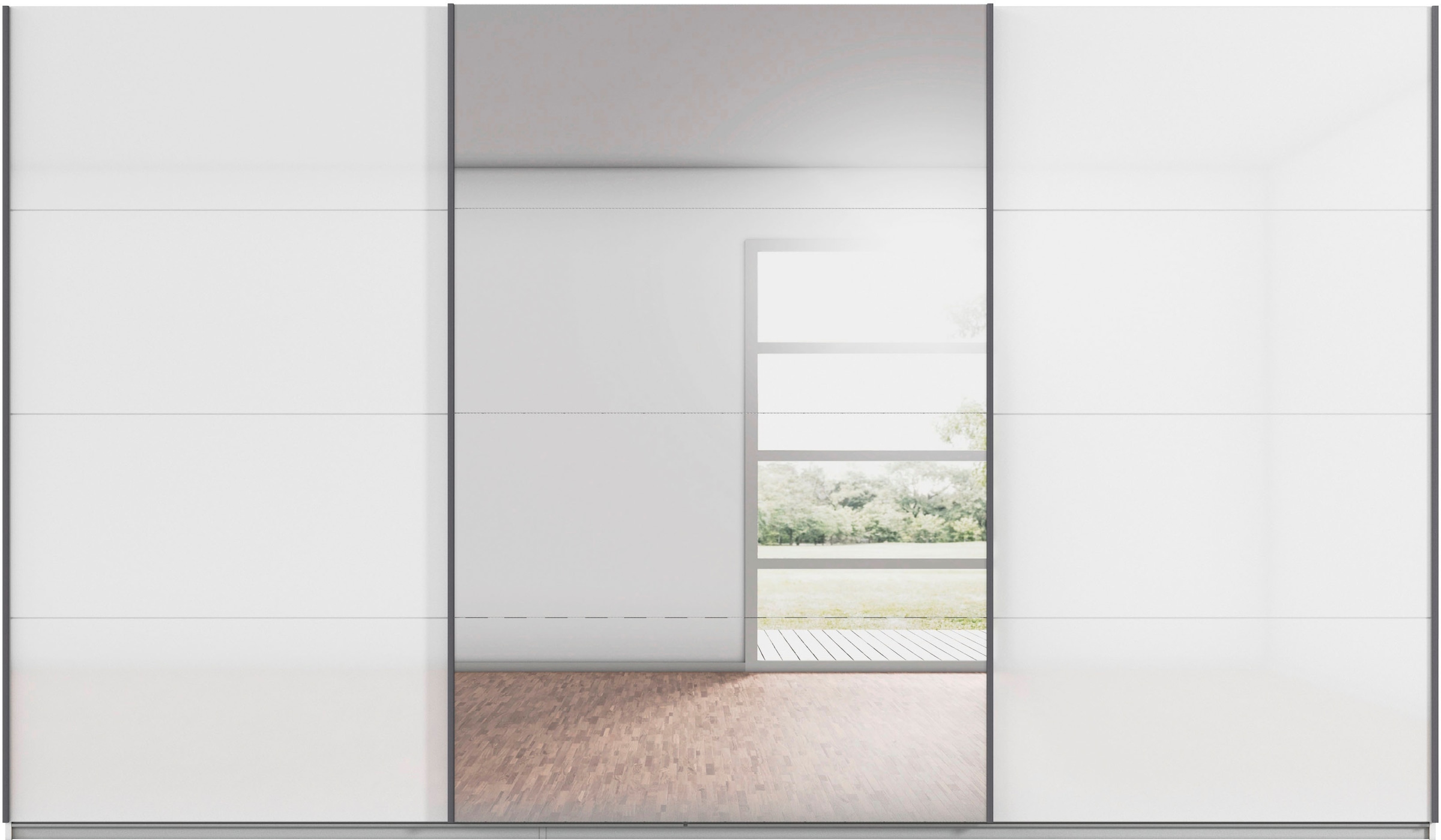 rauch Schwebetürenschrank »Kleiderschrank Schrank OTTO´S CHOICE Garderobe AGORDO«, (in zwei Griff-Farben), Top Innenausstattung, in 4 Breiten und 2 Höhen MADE IN GERMANY