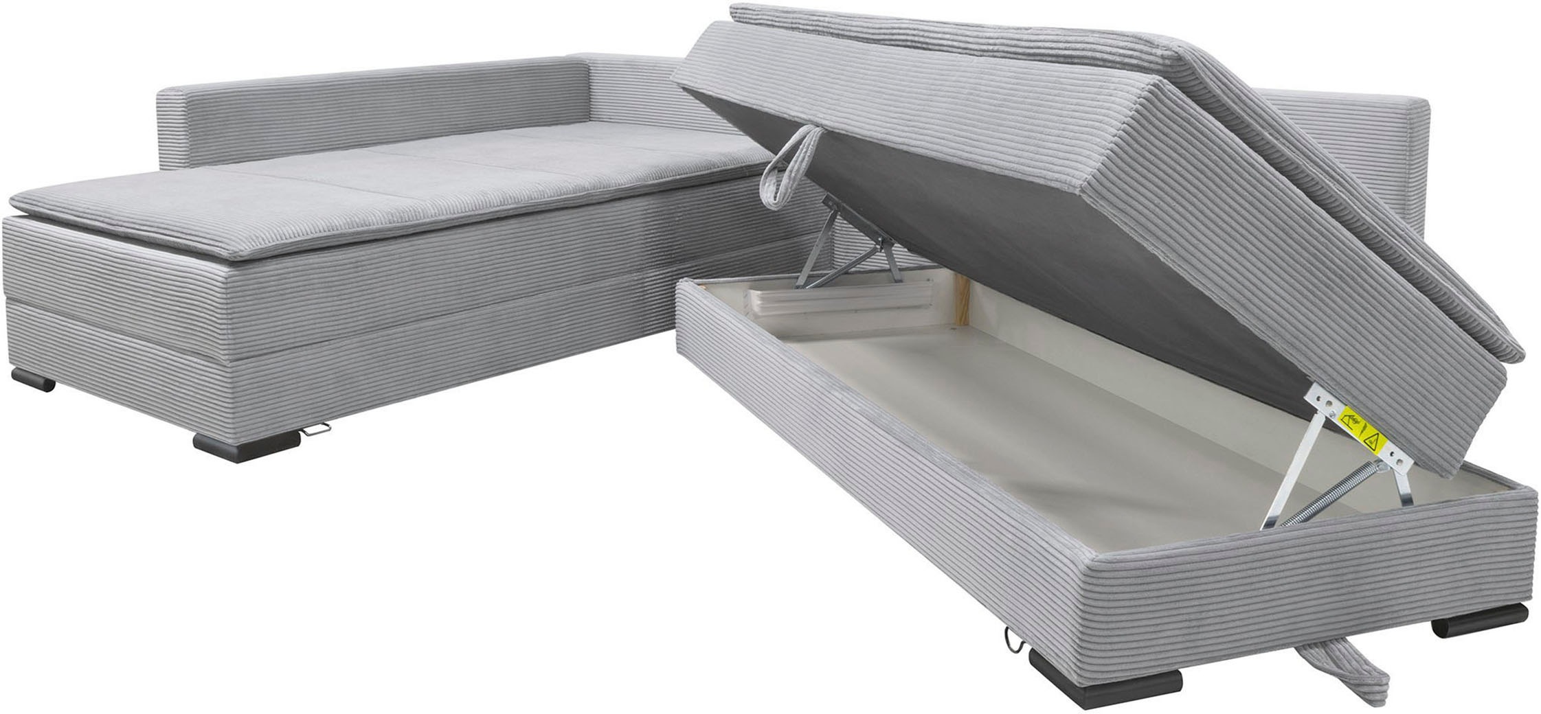 INOSIGN Ecksofa »Night & Day L-Form mit Dauer-Schlaffunktion, Cord-Bezug!«, inklusive Bettfunktion und Bettkasten