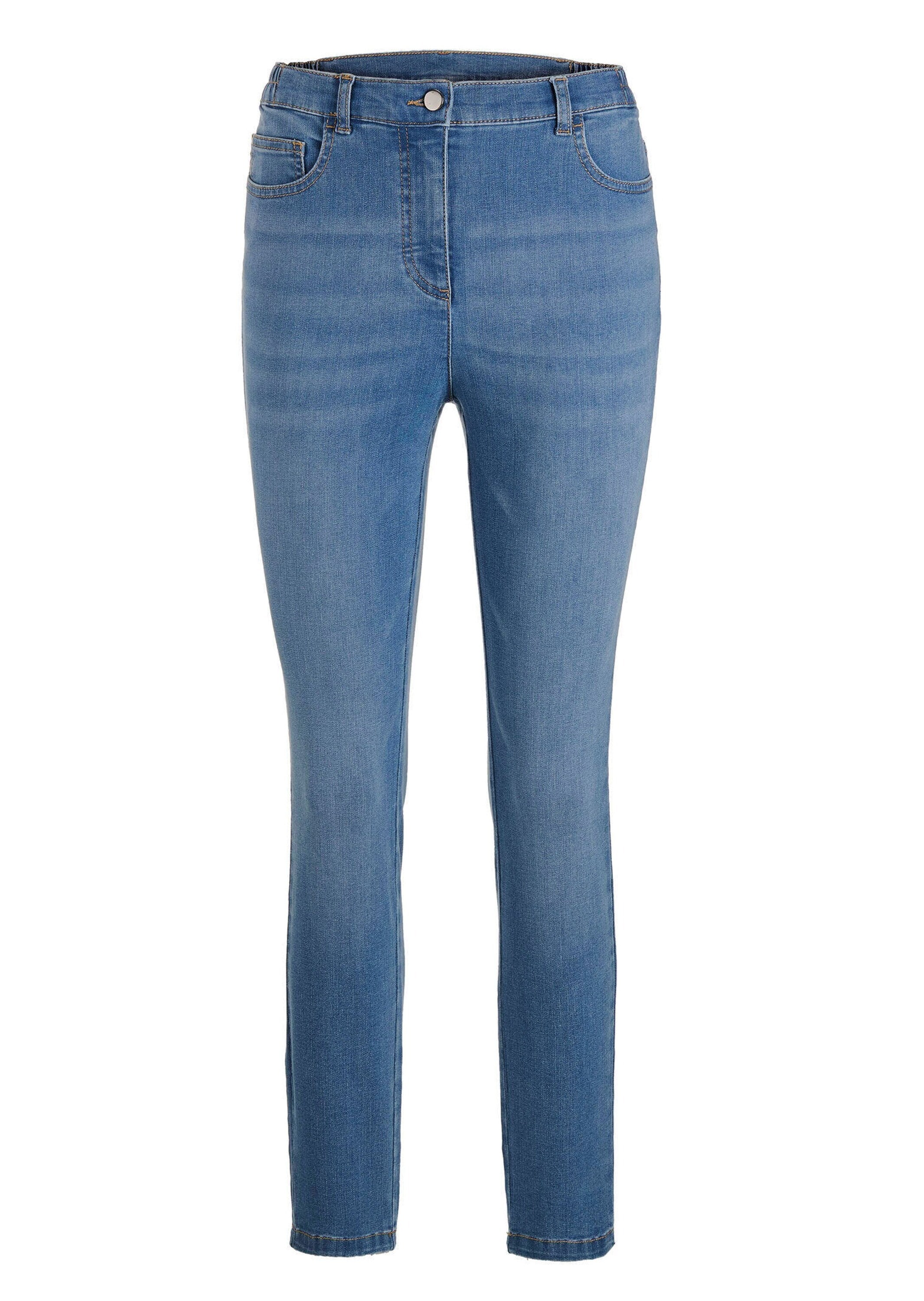 GOLDNER 7/8-Hose "Slim Fit Jeans BELLA mit Dehnbund" Ohne