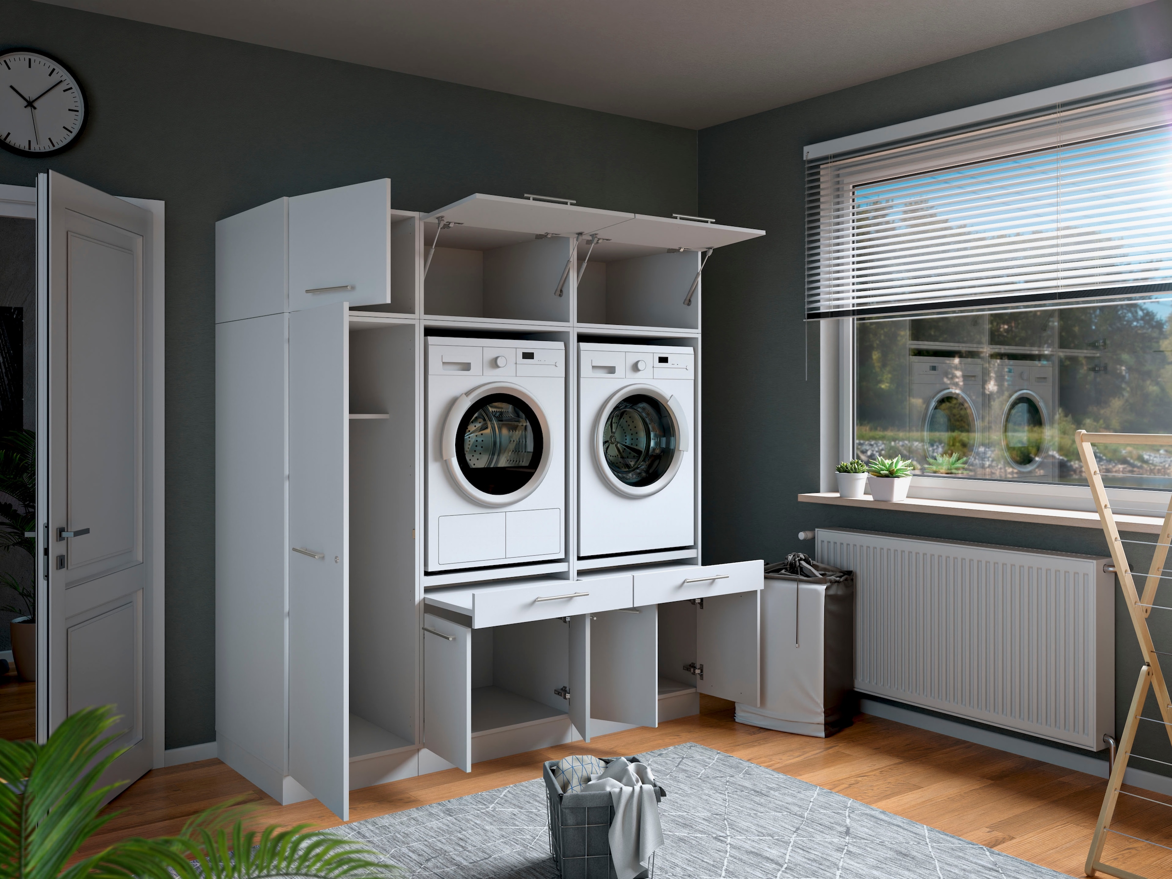 Laundreezy Mehrzweckschrank-Set »Laundreezy, 6-tlg. Mehrzweckschrank-Set B/H/T 186/200/68 cm« 6 Stk. tlg.