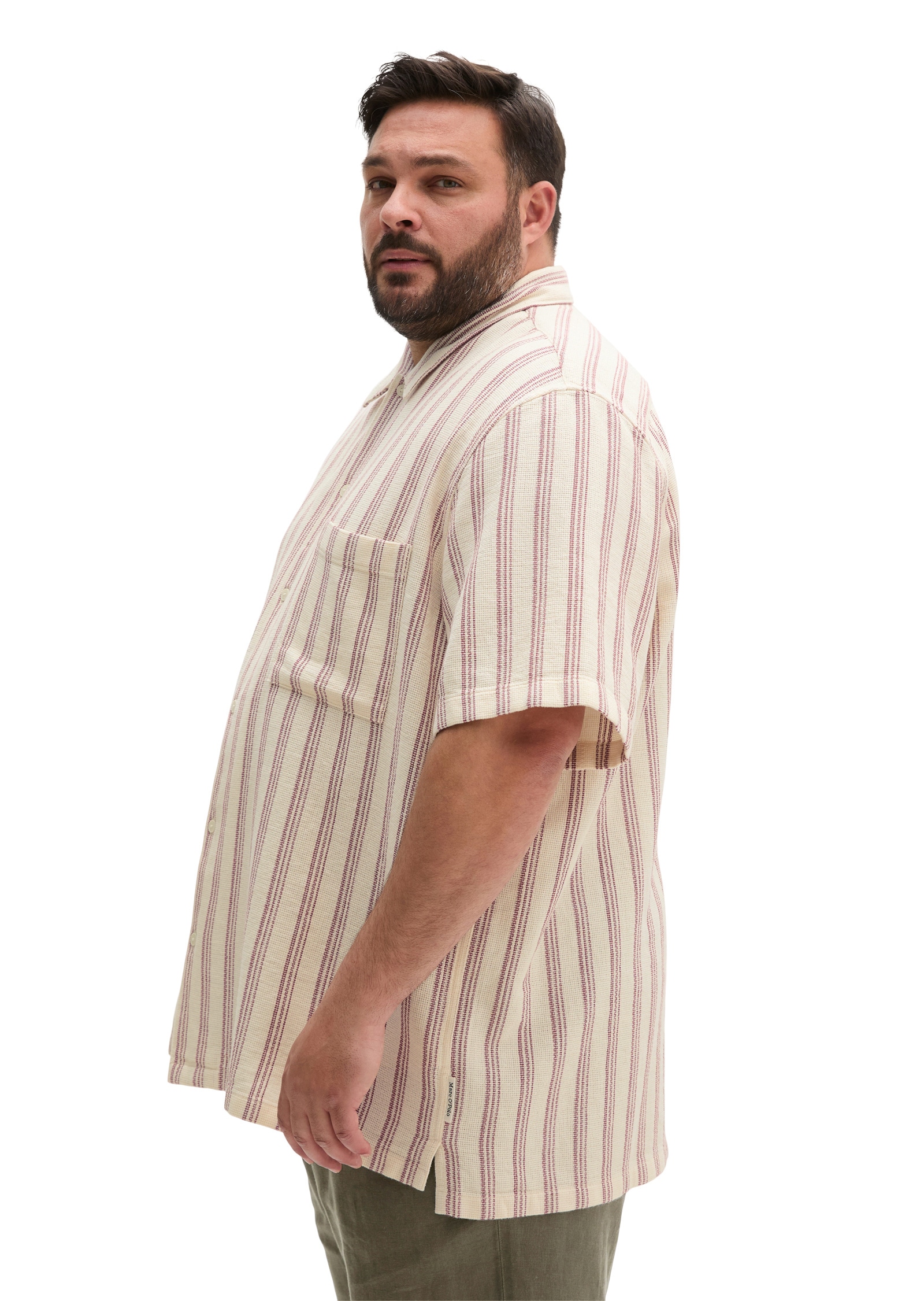 Marc O'Polo Kurzarmhemd »aus Bio-Baumwolle in Leno-Weave«