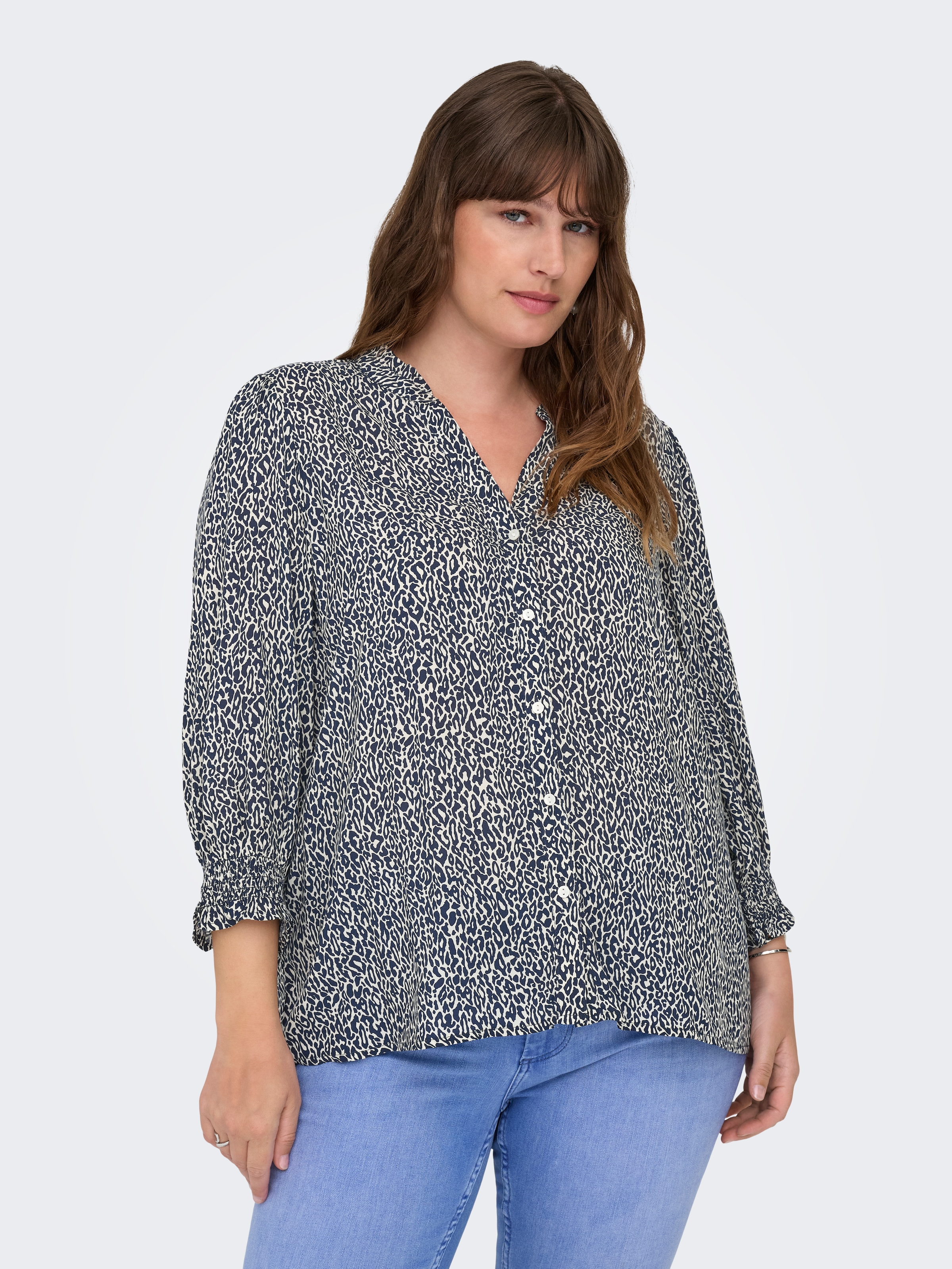 ONLY CARMAKOMA Druckbluse »CARRAYA 3/4 SHIRT WVN NOOS«