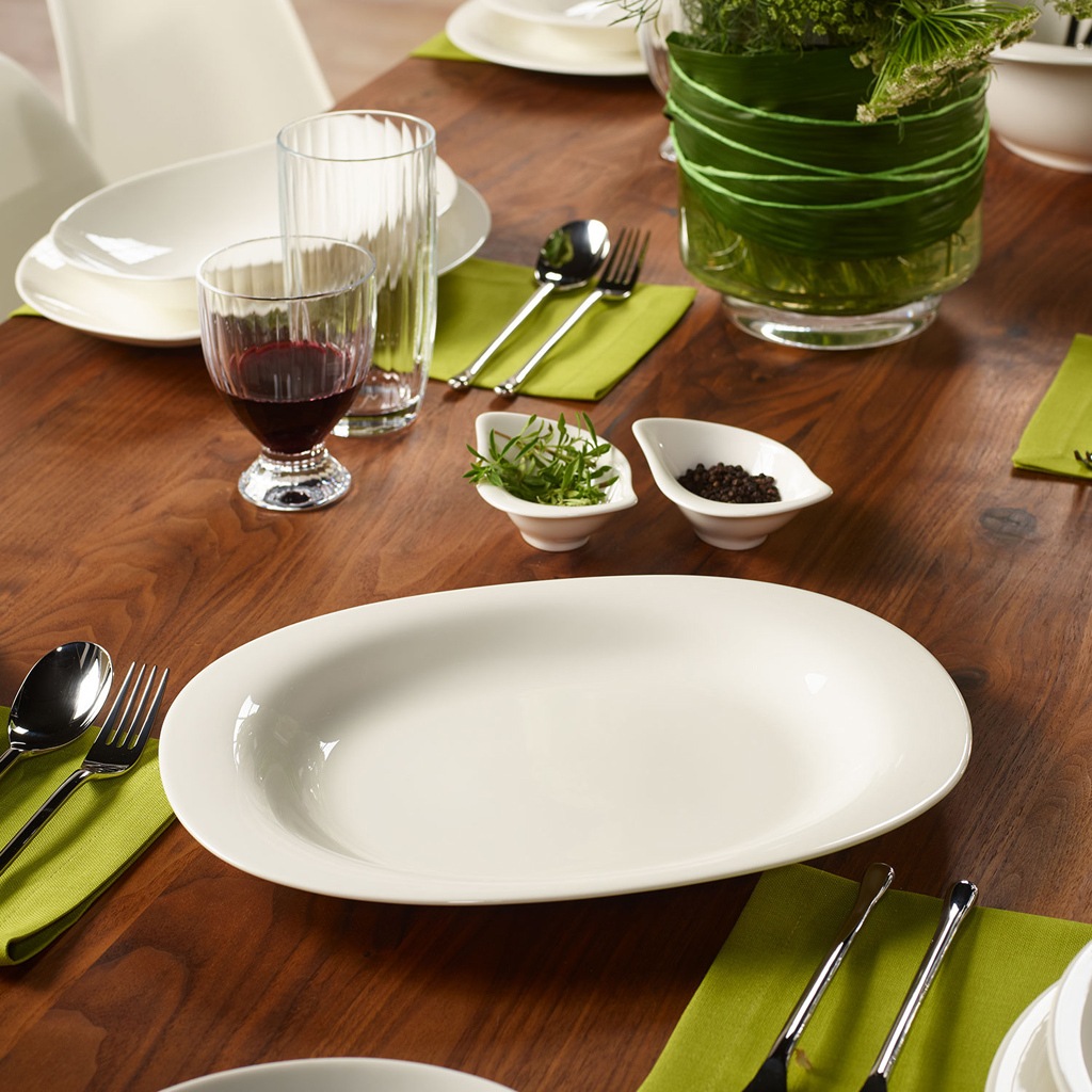 Villeroy & Boch Servierplatte »Servierplatte New Cottage Basic 34 x 26 cm weiß«