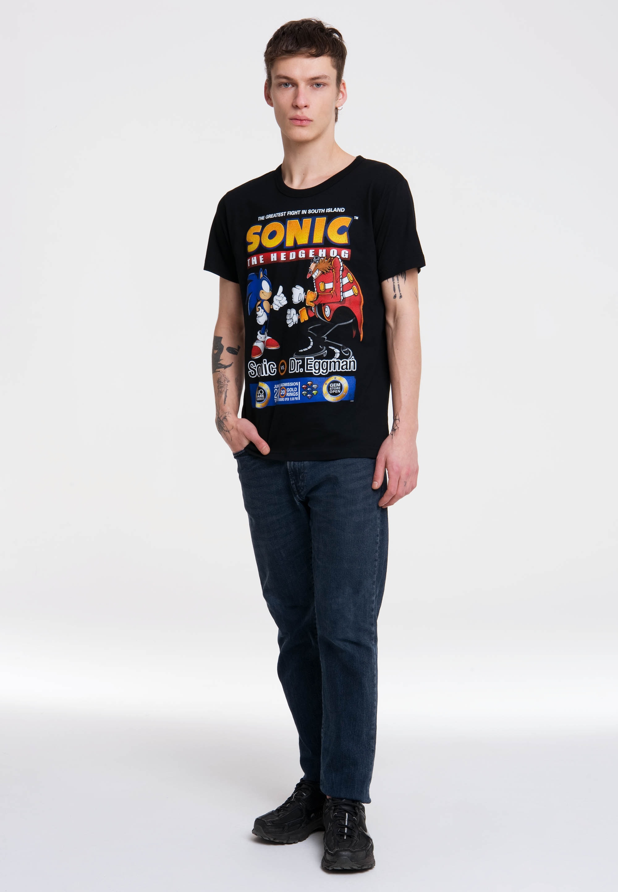 LOGOSHIRT T-Shirt »Sonic«, mit lizenzierten Originaldesign