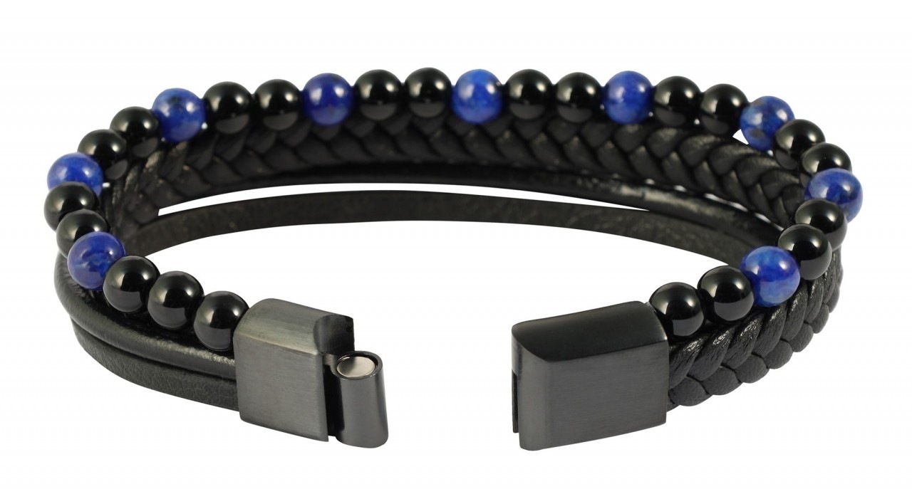Adelia´s Edelstahlarmband »Herren Armband aus Edelstahl mit Onyx«