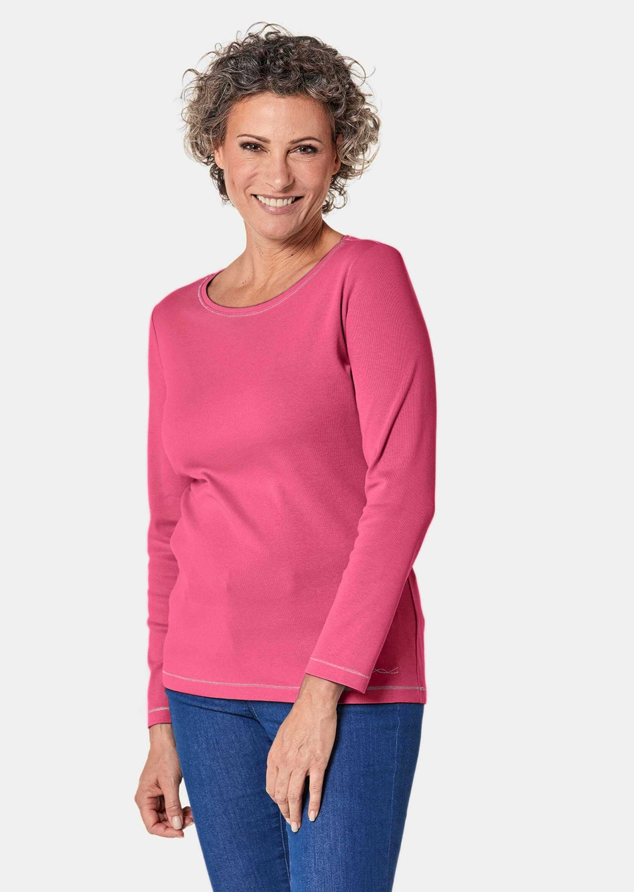 GOLDNER Kurzarmshirt »Shirt Basic T-Shirt aus reiner Baumwolle«