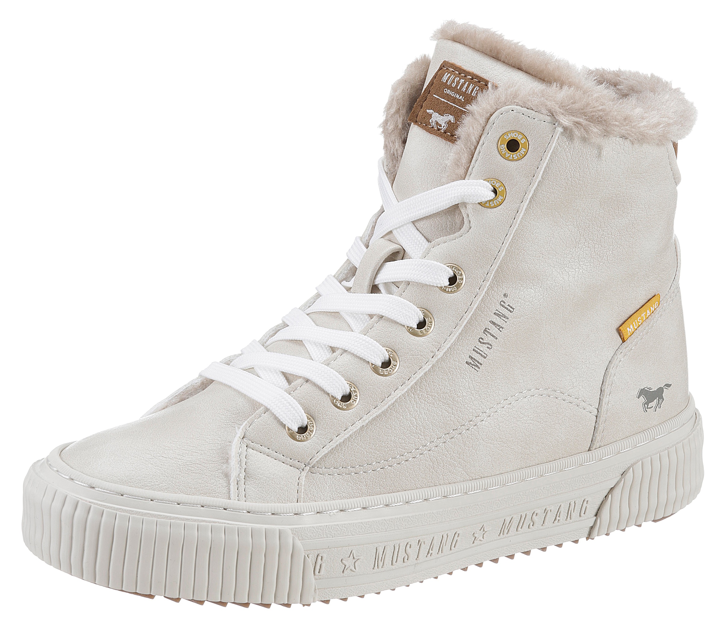 Mustang Shoes Winterboots, High Top Sneaker, Schnürboots mit Plateausohle günstig online kaufen