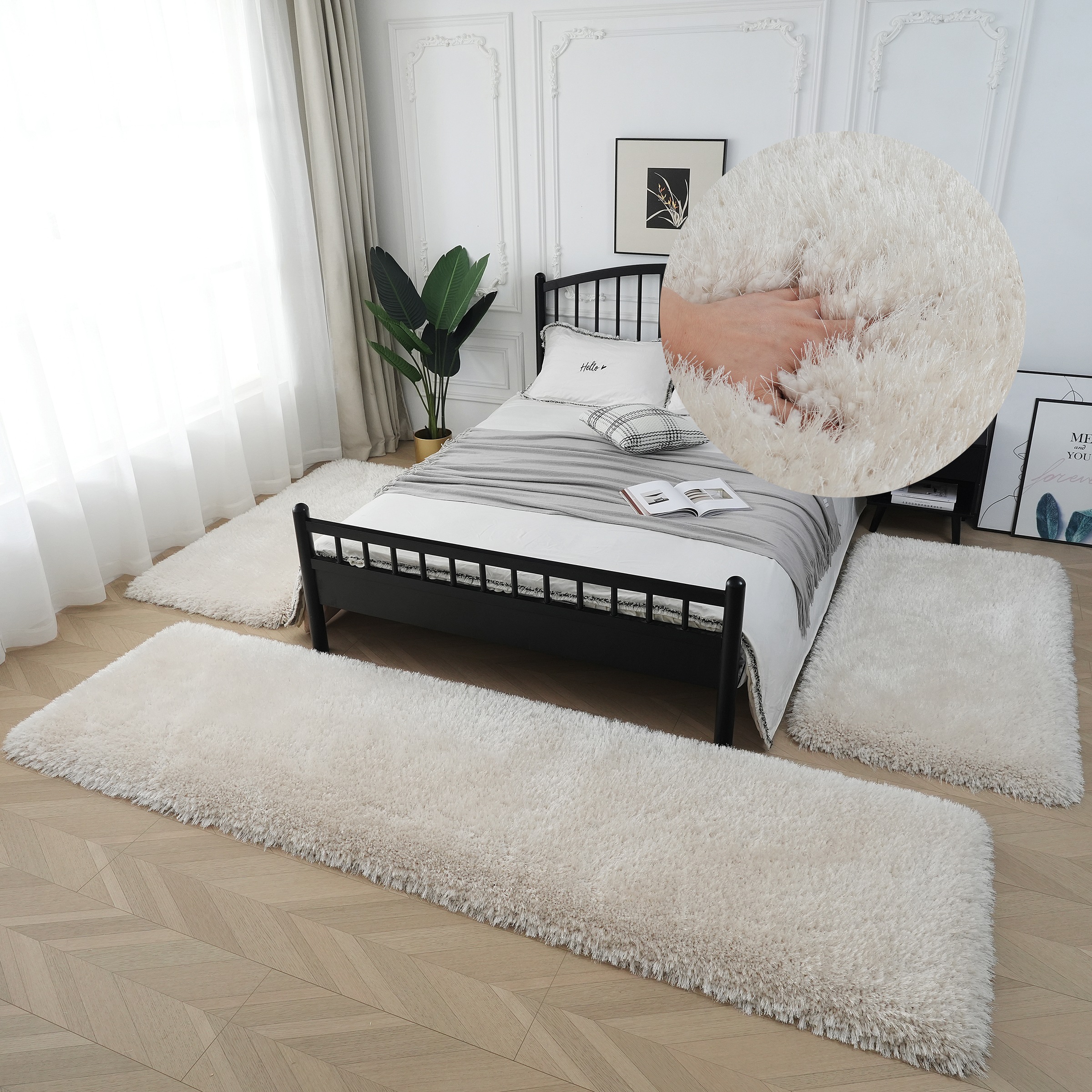 my home Bettumrandung "Micro exclusiv Teppich, sehr hoher Flor, weich durch günstig online kaufen