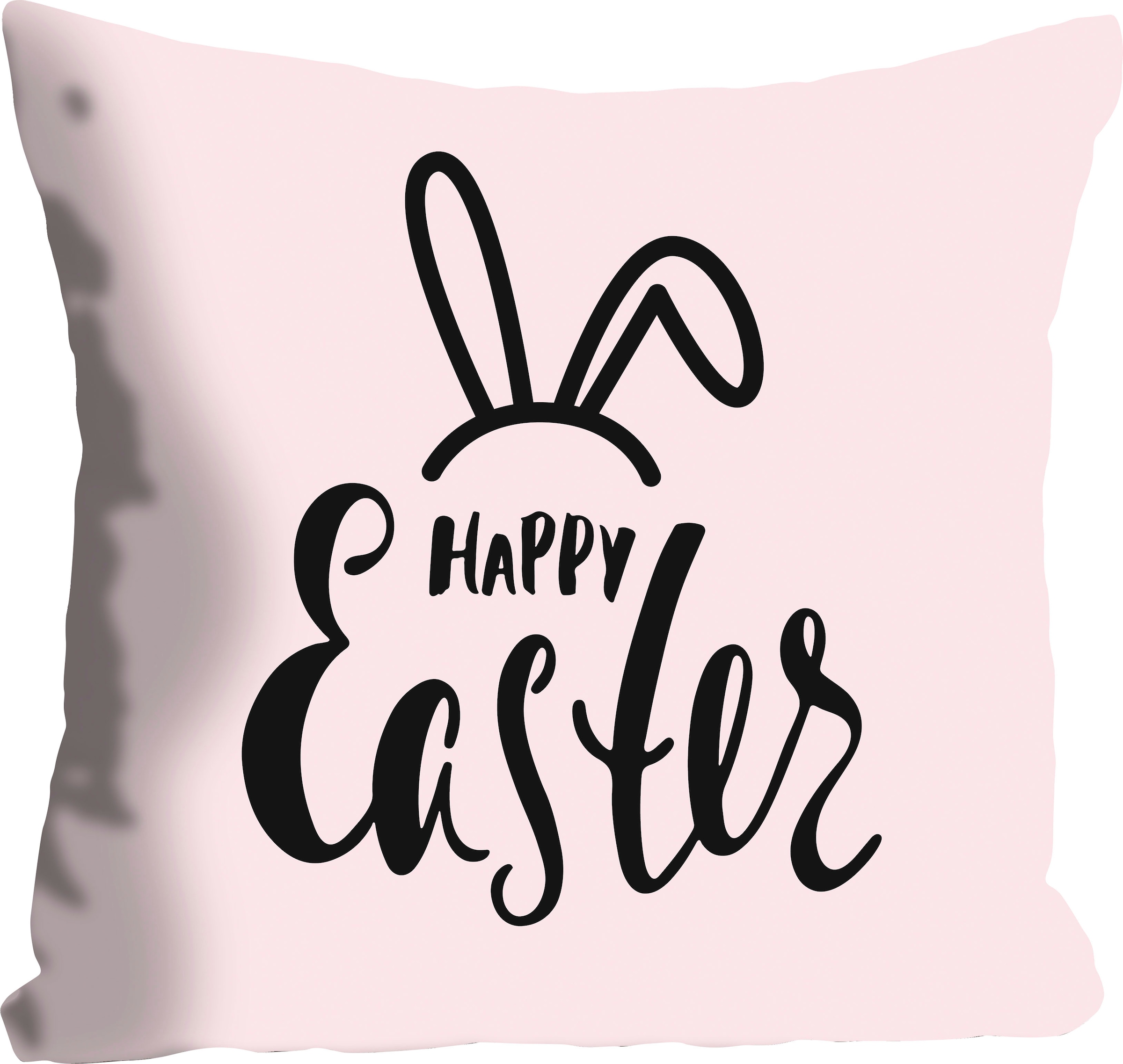 Dekokissen »Happy Easter rosa«, mit einem österlichen Schriftzug, Kissenhülle ohne...