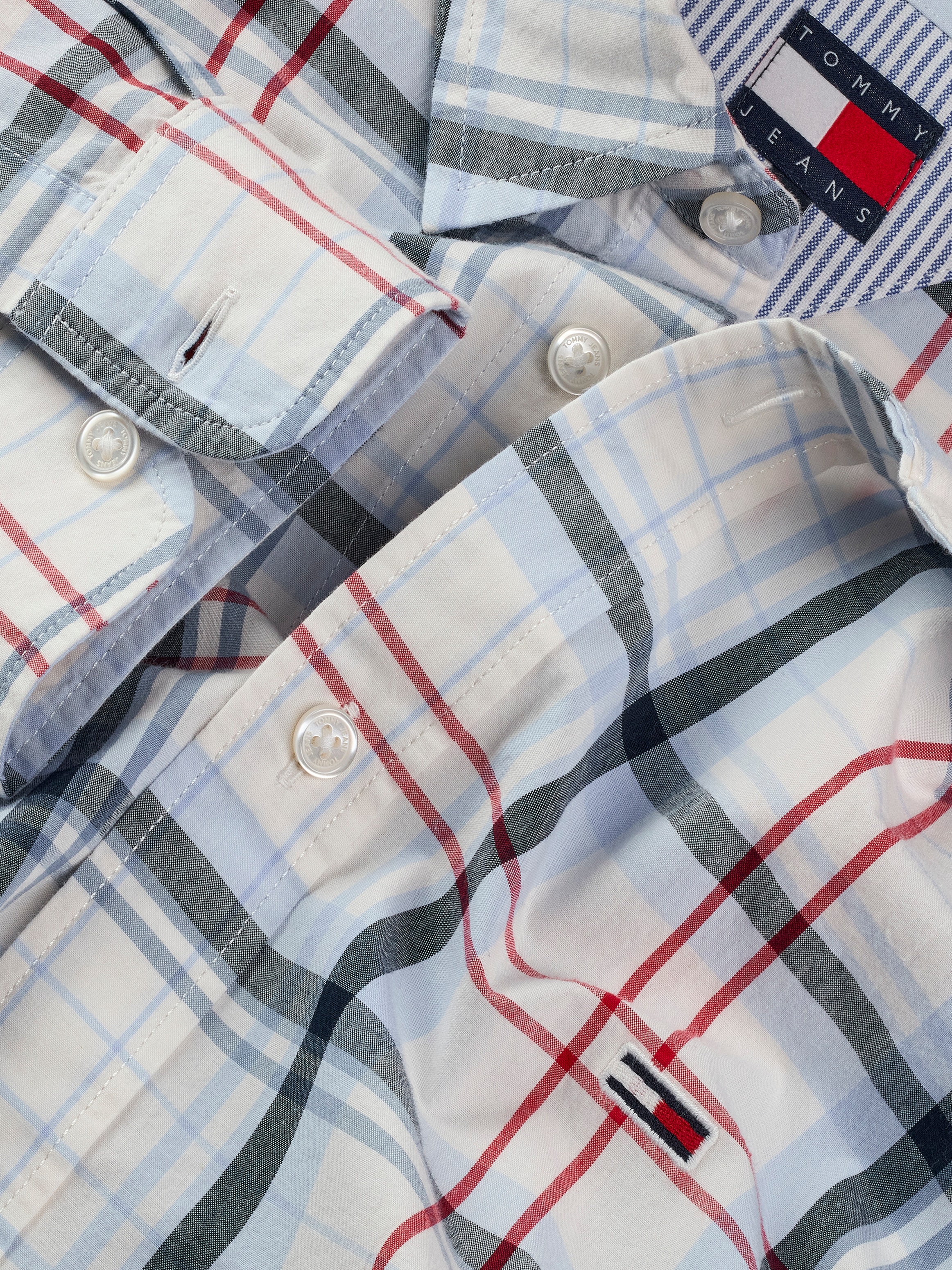 Tommy Jeans Langarmhemd »TJM REG POPLIN CHECK LS SHIRT«