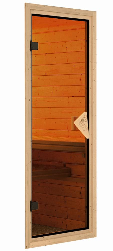 Karibu Sauna »Avril«, (Set), 9-kW-Bio-Ofen mit externer Steuerung
