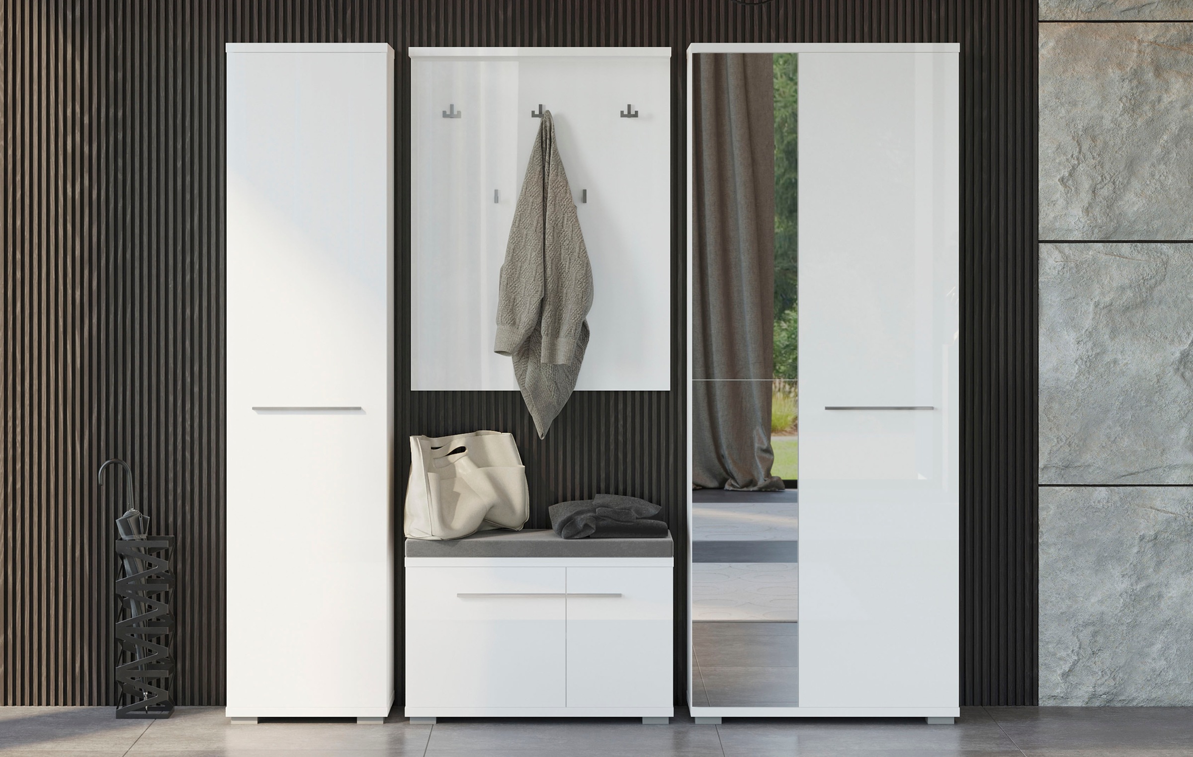 PLACES OF STYLE Garderoben-Set "Piano" Set, 4 Stk. tlg. günstig online kaufen